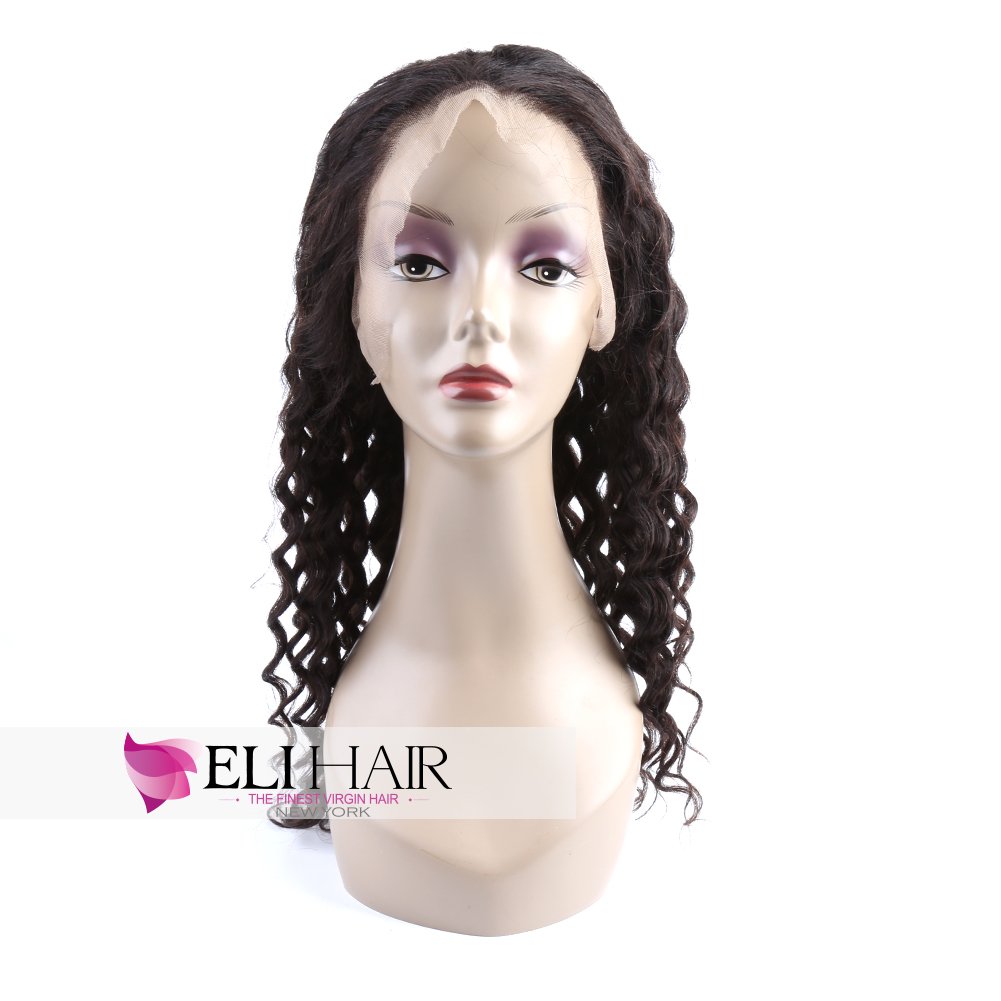 Natural Color Deep Wave Wigs 150% Density Brazilian Virgin Human Hair Lace Front Wigs for Women - 12 Inch | Perfect for Daily Wear, Parties & Special Occasions