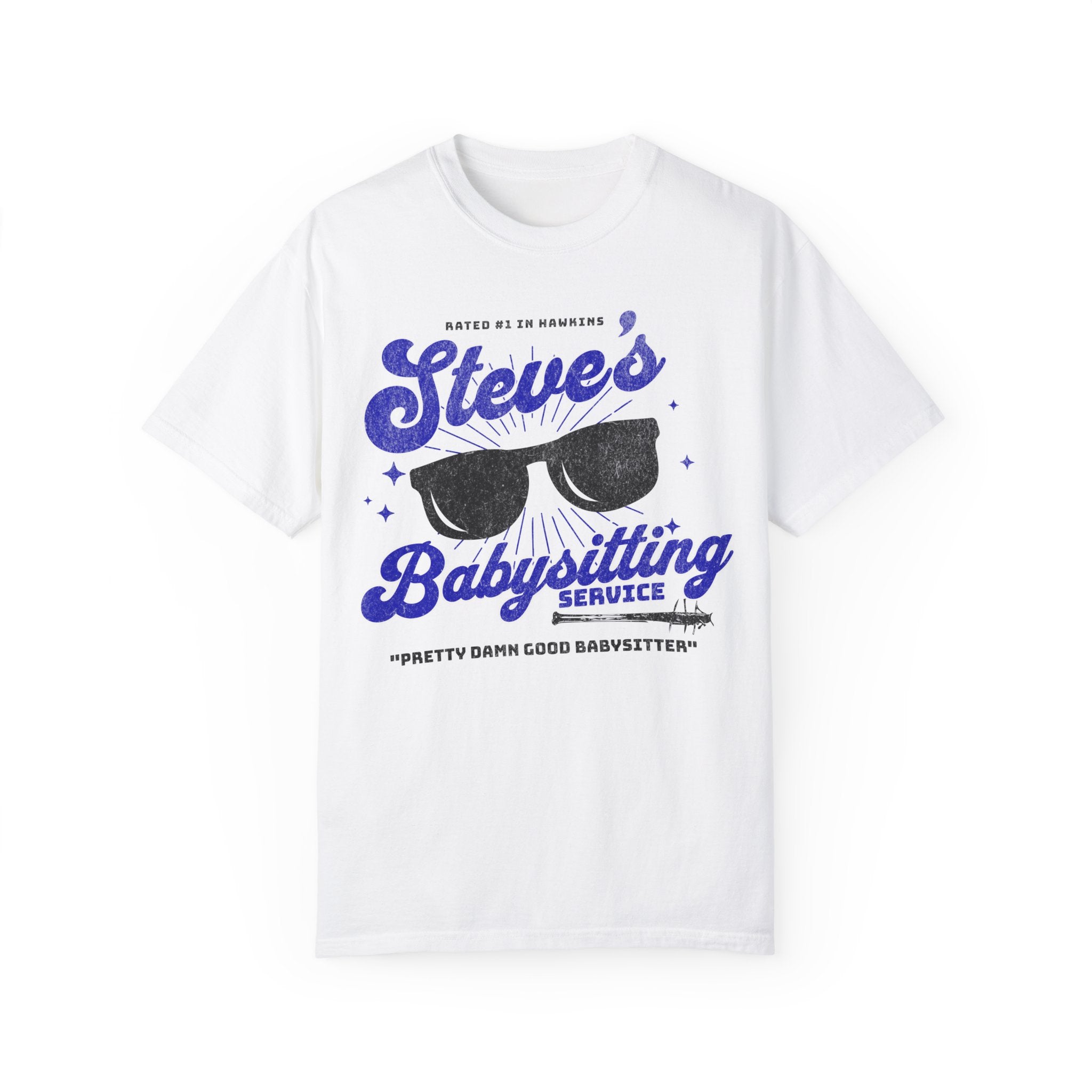Steve's Babysitting Service Funny T-Shirt - Comfortable Cotton Tee for Babysitters & Childcare Workers - Perfect for Work, Gifts & Casual Wear