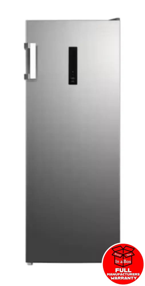 CHiQ CSH165NSS 166L Hybrid Vertical Frost Free Freezer Stainless Steel - Energy Efficient Upright Freezer for Home, Kitchen, Garage & Office Use
