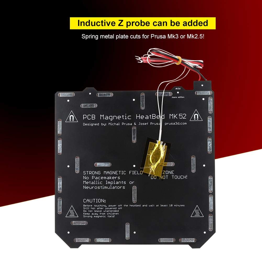 ASHATA 254x254mm 3D Printer Magnetic Heated Bed - Flexible Removable Build Plate for Prusa i3 MK2.5S MK3 MK3S | High-Temp Steel Plate | Perfect for ABS/PLA Printing & Rapid Prototyping