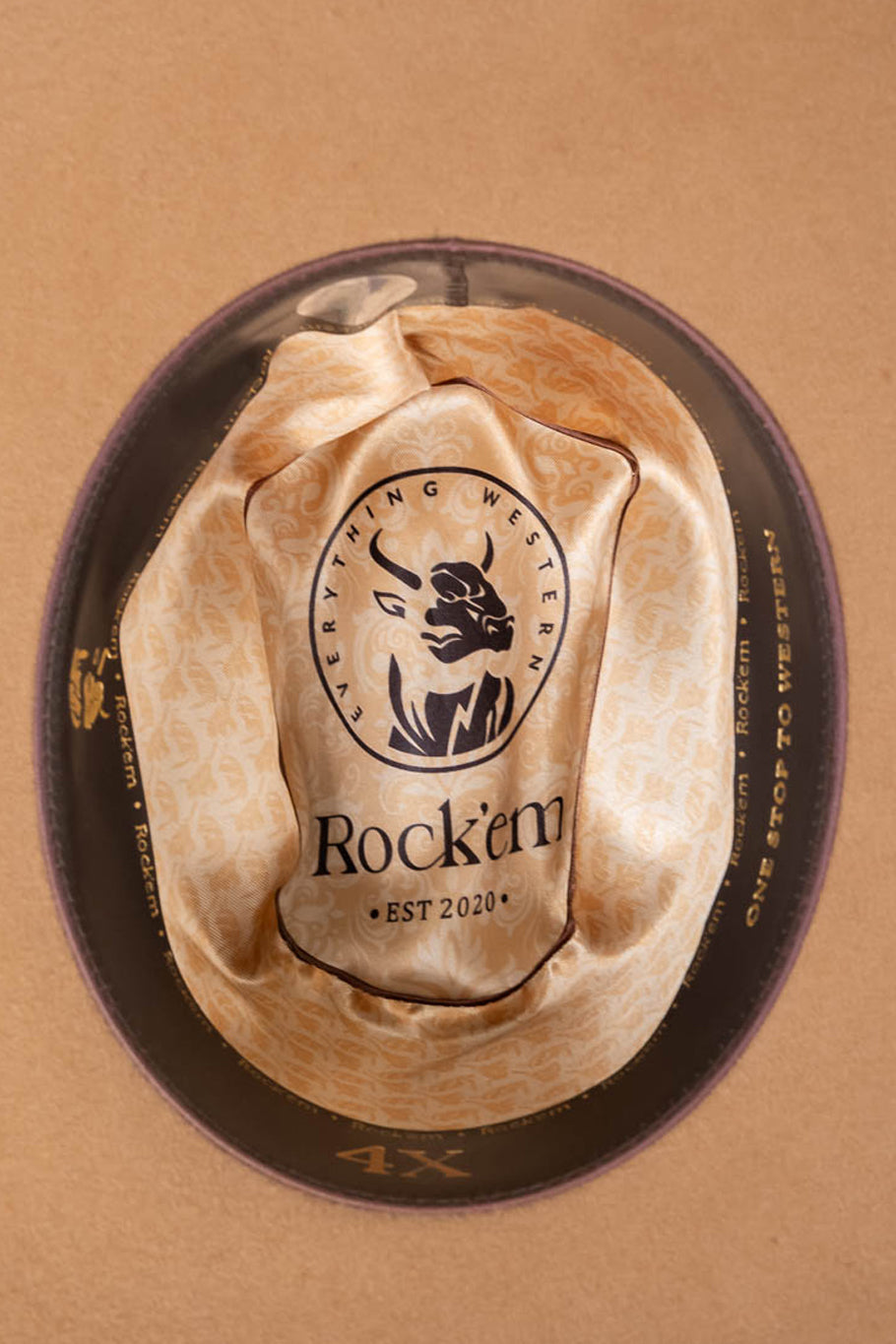 Rock'em 4X Damian Signature Felt Hat for Men - Premium Cowboy Hat for Western Style, Outdoor Rodeo & Country Music Events - Fashionable & Durable Felt Hat for Cowboy Look