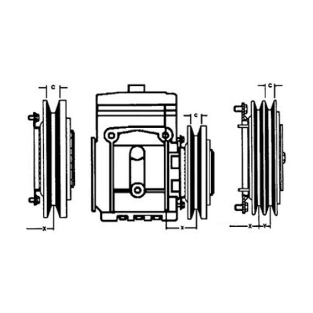 RAParts WN-600-281 AC Compressor Clutch Kit - Compatible with Steiger BC, Cougar, SWC, WC Tractors - Perfect for AC System Repairs & Agricultural Equipment Maintenance