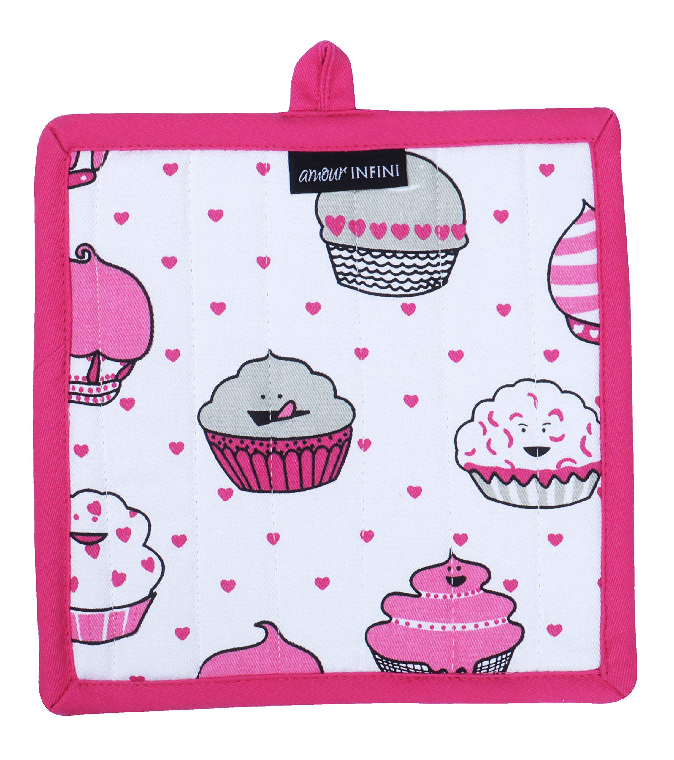 AMOUR INFINI Heat Resistant Oven Mitt & Pot Holder Set - Non-Slip, Reusable Kitchen Accessories for Baking, Grilling & Cooking | Perfect for Stovetop, Oven & BBQ Use