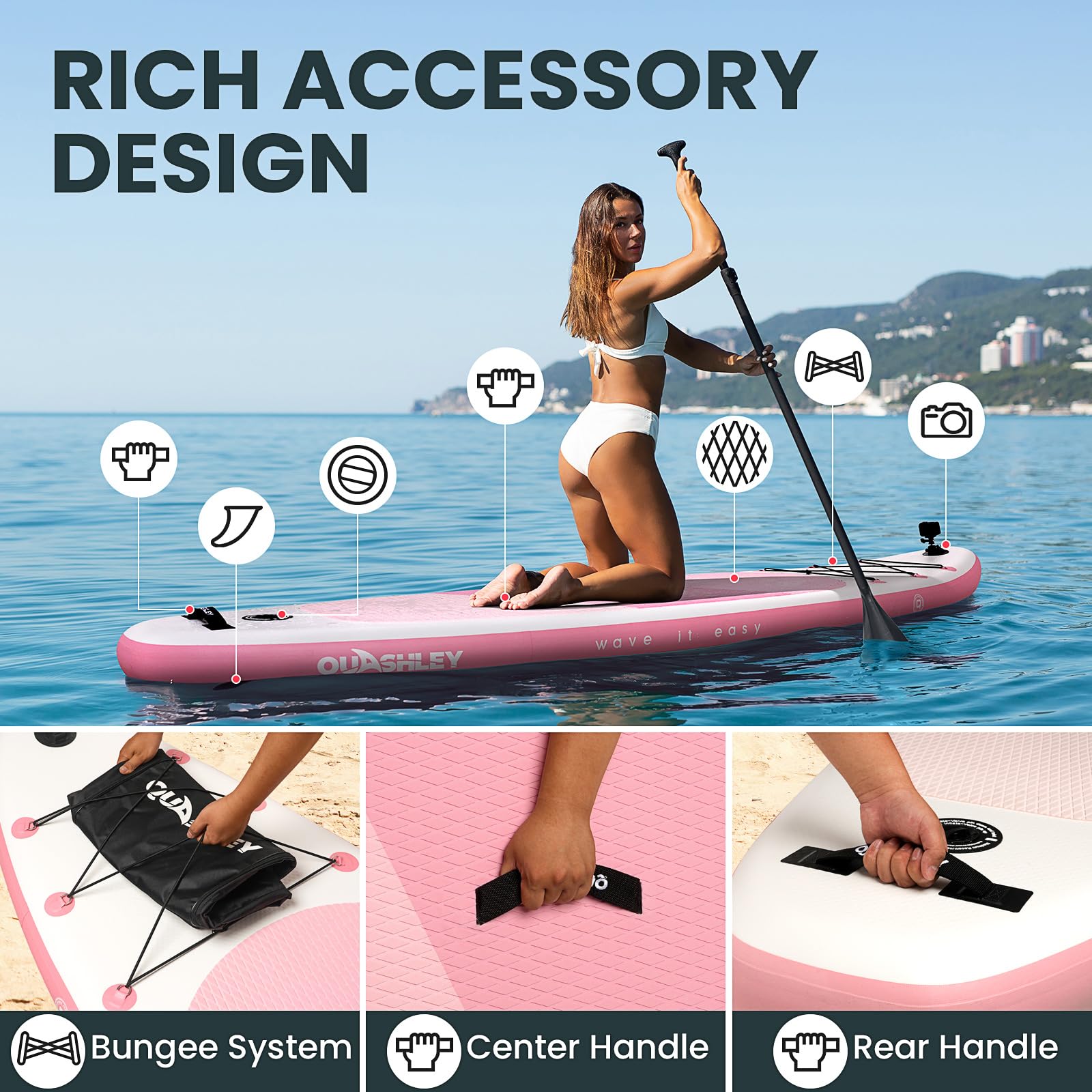 Inflatable Stand Up Paddle Board for Adults - Premium SUP Board with Paddle, Pump & Leash - Non-Slip Comfort Deck for Lakes, Rivers & Ocean Paddling
