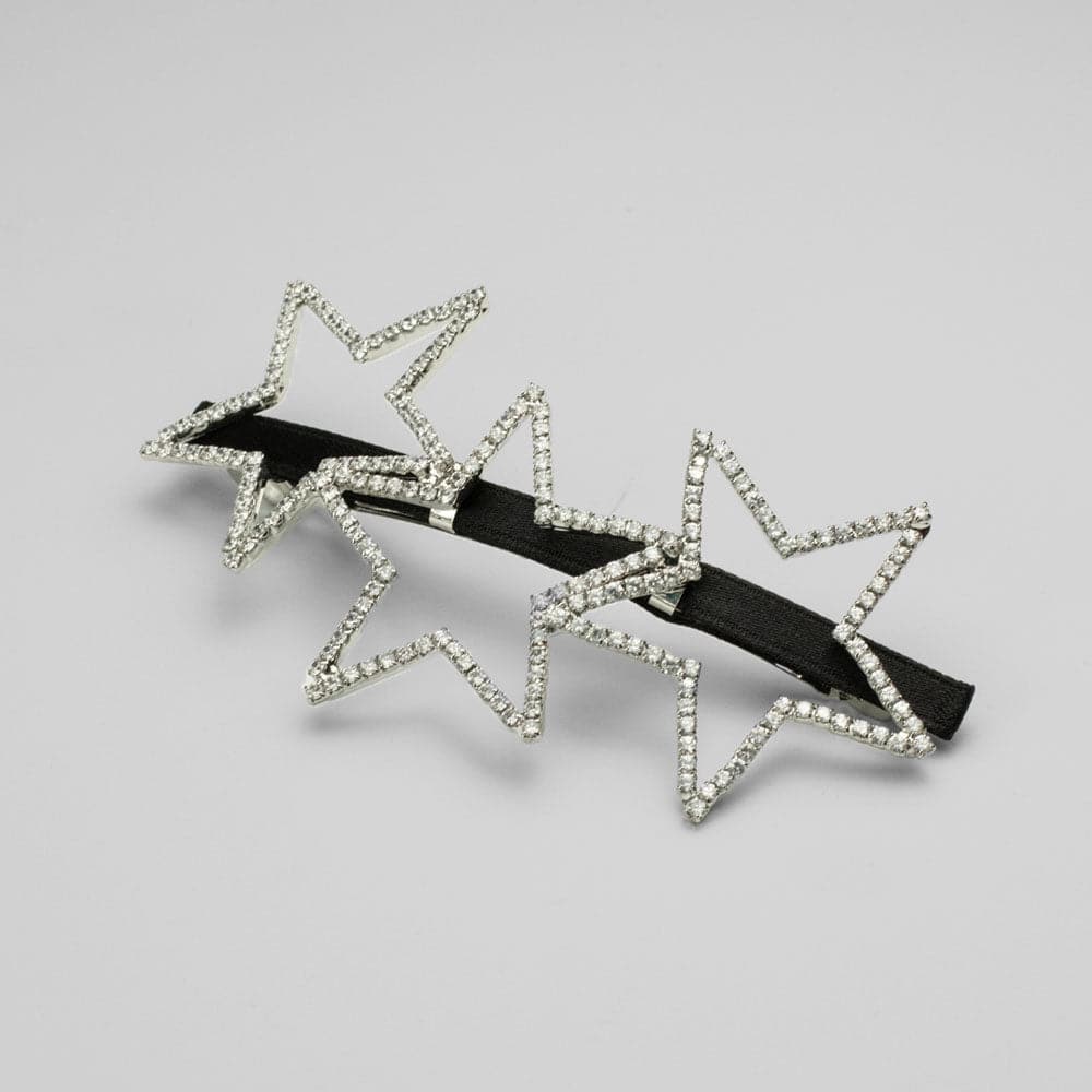 Crystal Three Star Hair Clip Barrette - Elegant Hair Accessory for Women & Girls | Perfect for Weddings, Parties & Everyday Style