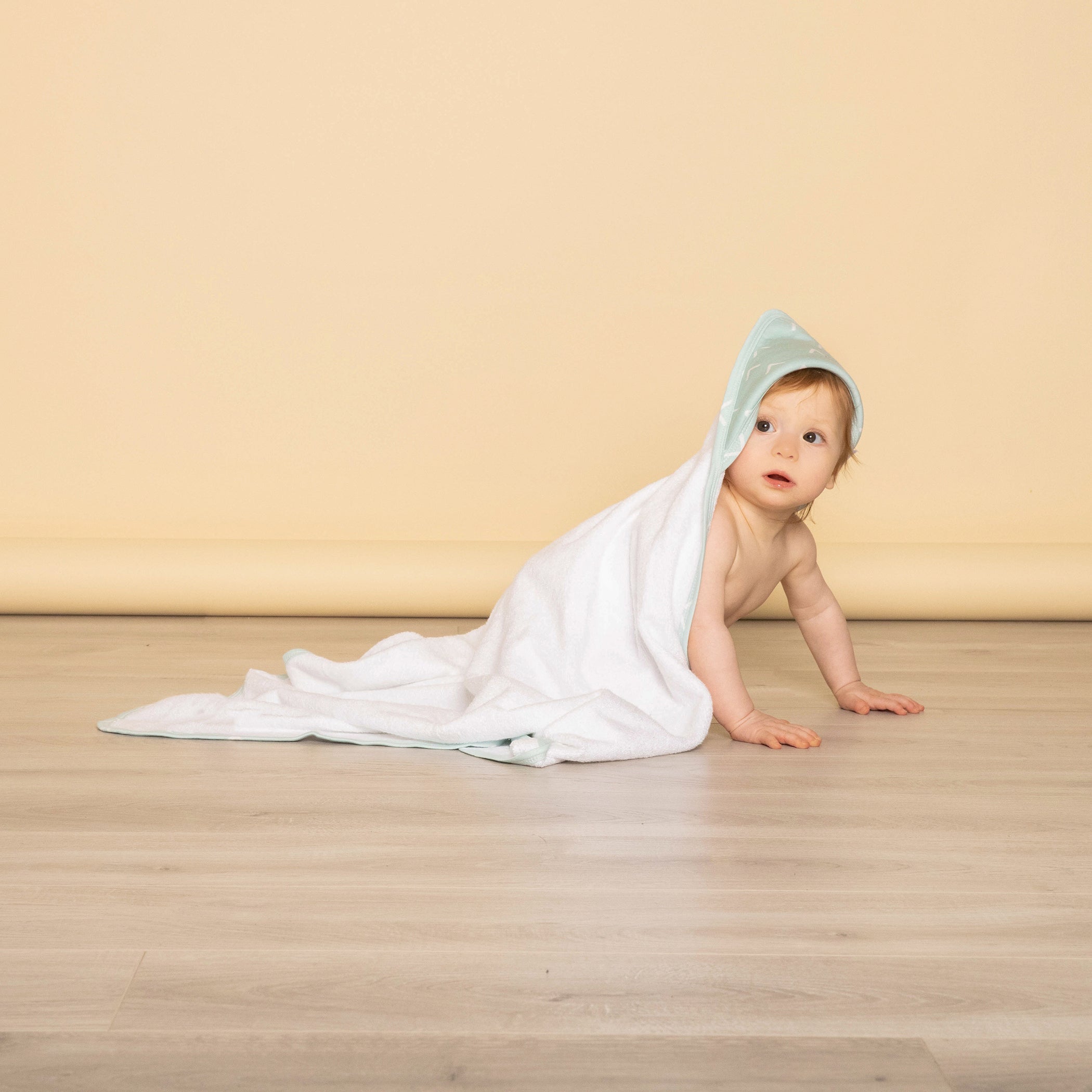 Nordic Style 2-Pack Hooded Baby Towel Set - Soft Dusty Sky & Mint for Newborns, Infants | Perfect for Bath Time, Swimming, and Beach Outings