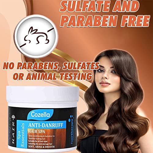 Cozella Anti-Dandruff Hair SPA Treatment with Nourishing Serum | Deep Conditioning & Hydration for Healthier Hair | All Hair Types | Perfect for Dry, Damaged & Itchy Scalp Care at Home