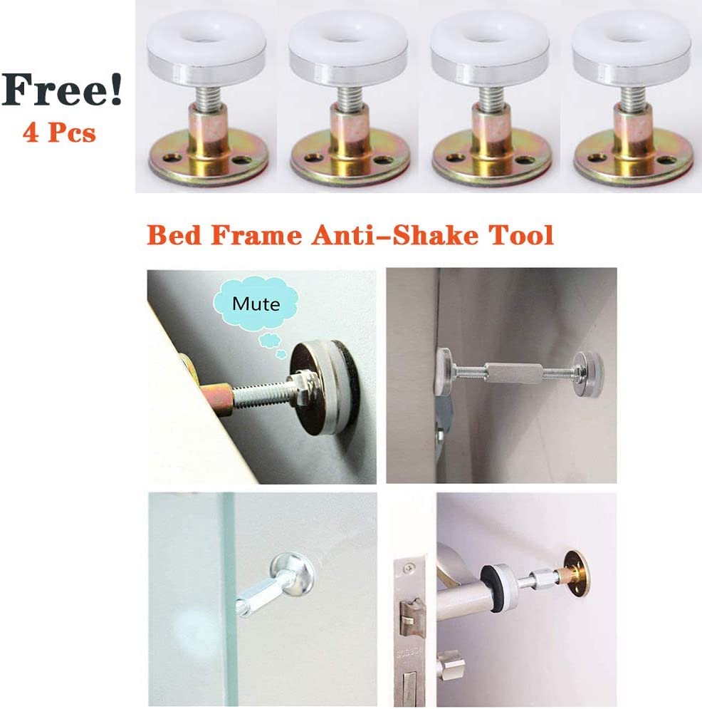 Premium Stainless Steel Mosquito Net Frame with Anti-Shake Fixator - 4 Corner Bed Canopy Bracket for 2x2.2m Bed - Thick Spiral Design Bed Stand (25mm) | Perfect for Outdoor Camping, Bedroom Protection & Baby Crib Safety