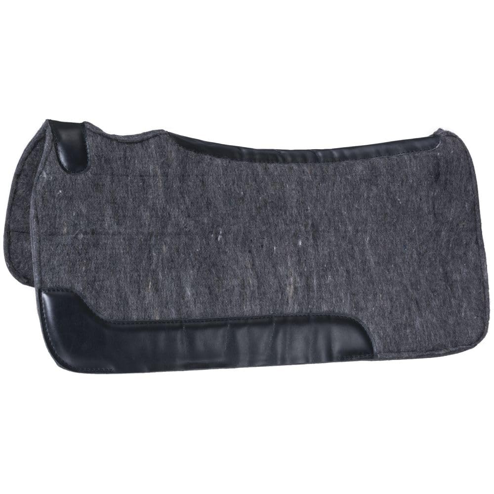 Tough 1 Contour 3/4 Inch Felt Saddle Pad 29x29 - Durable Horse Riding Pad for Western & English Equestrian Training