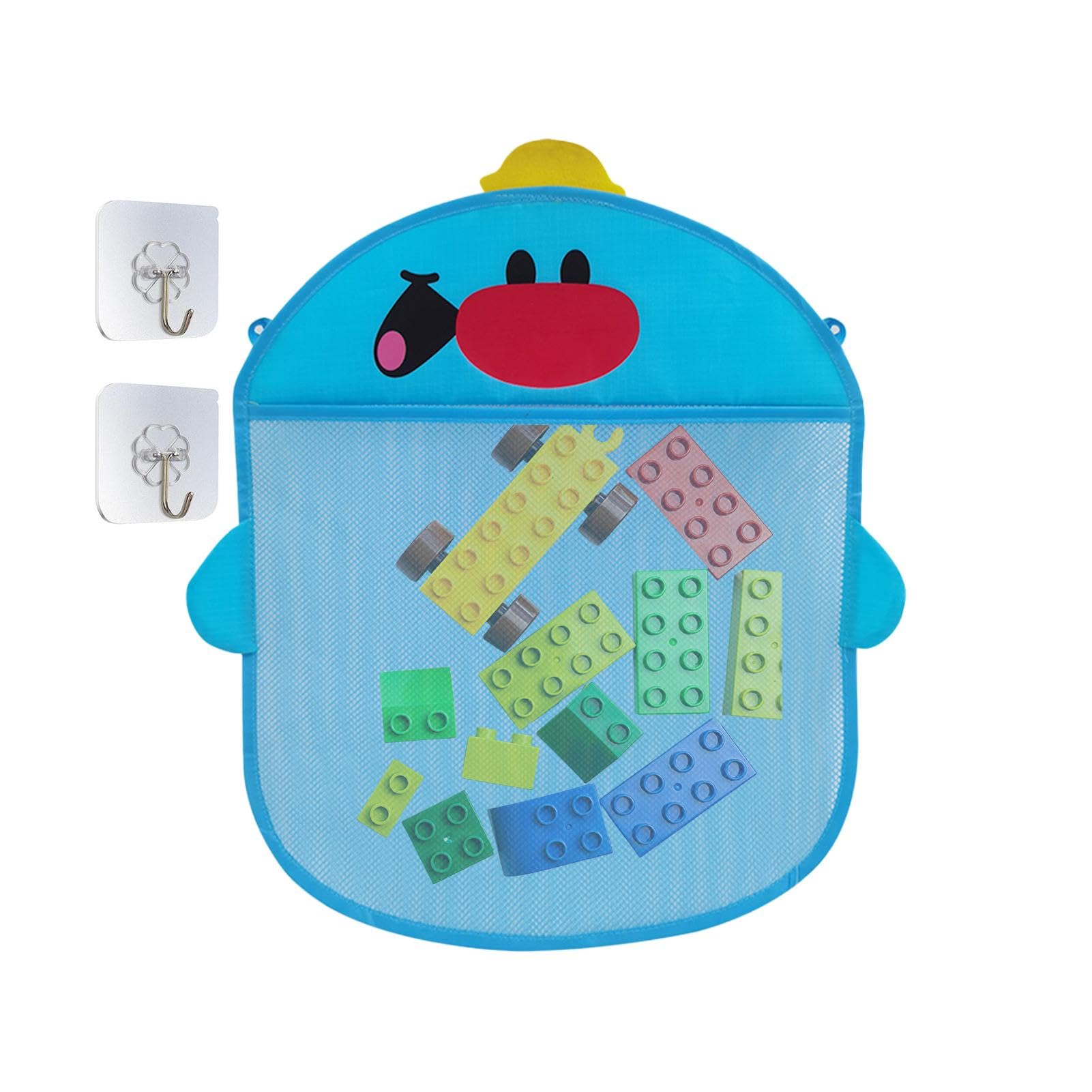 Kids Bath Toy Organizer - Bath Toy Holder Net & Storage Bag for Baby Shower Toys, Shampoo & Bath Accessories - Perfect for Bathtub, Nursery & Bathroom Organization