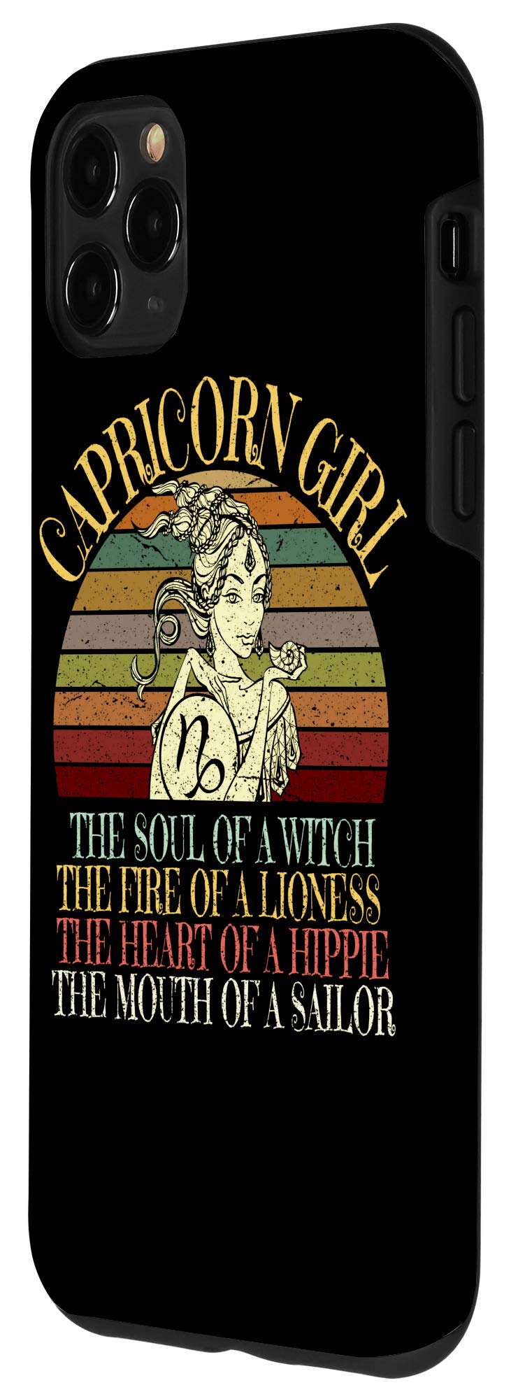 iPhone 11 Pro Max Case - Zodiac Capricorn Horoscope Design for Women | December & January Birthday Gift | Perfect for Daily Use, Work & Travel Protection