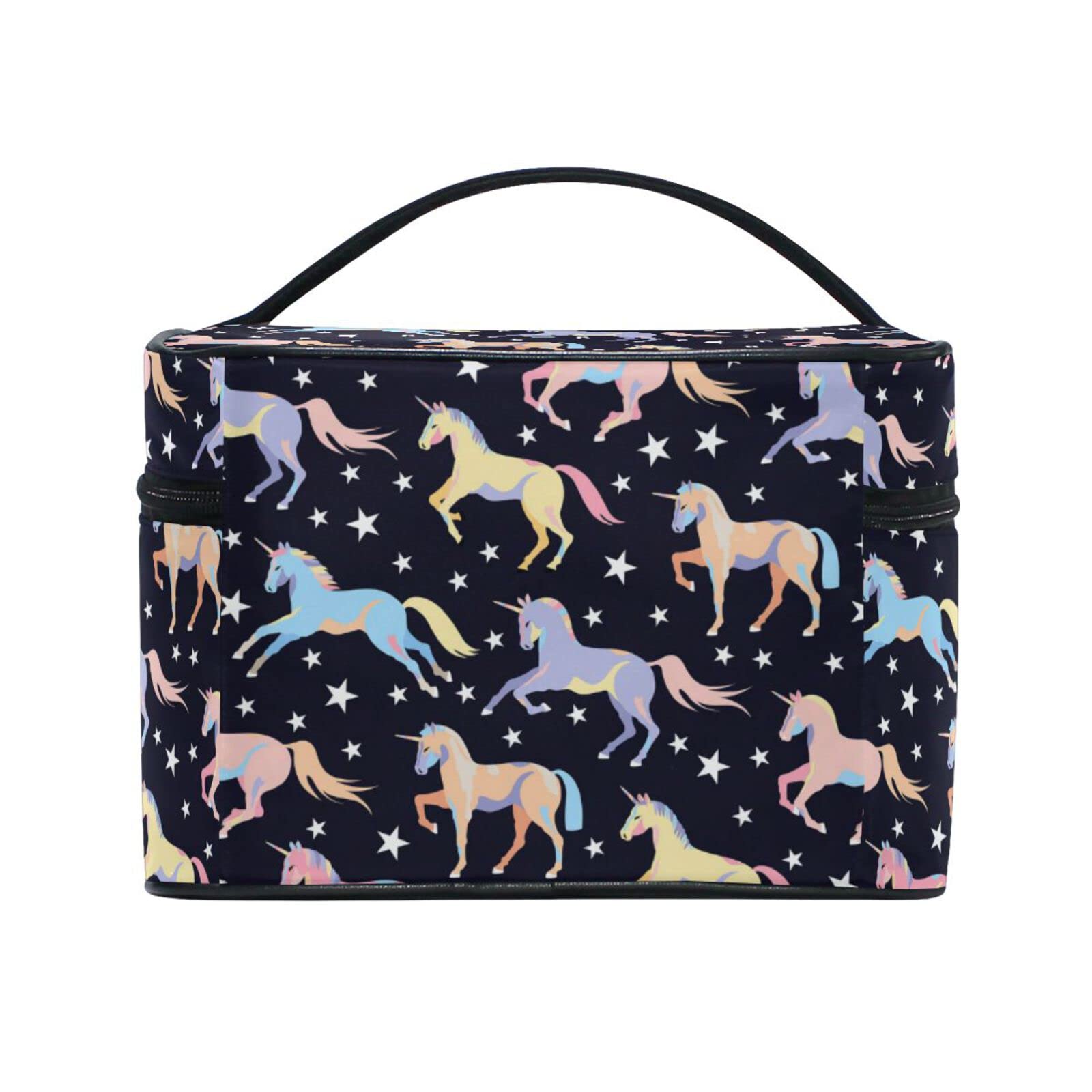 Cute Unicorn Cartoon Makeup Bag for Women & Girls - Waterproof Cosmetic Organizer with Zipper - Perfect for Travel, Gym, School & Daily Use