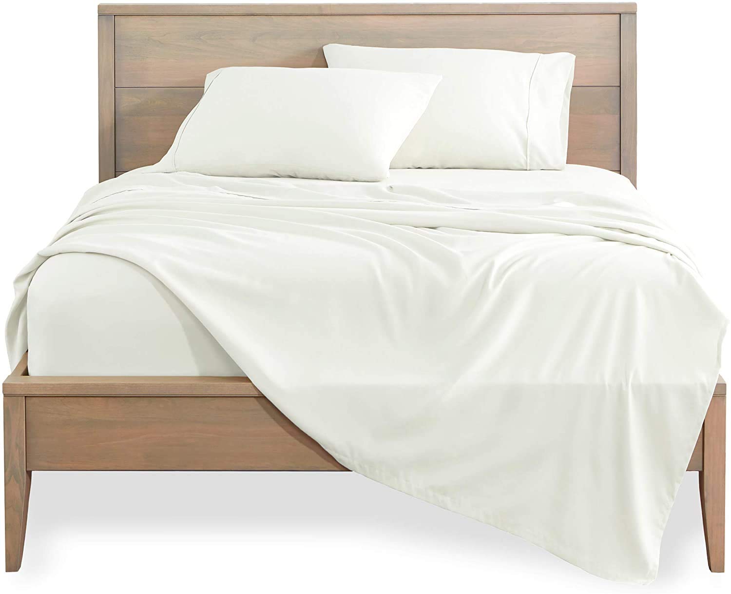 4Pcs Twin XL Bed Sheets Set - 800 Thread Count 100% Organic Cotton Soft & Smooth Sheets for Bed - Long Staple Yarn Fits Mattress Up to 16'' Deep Pocket - Twin XL/Rose Bedsheets and Pillowcases Set - Perfect for Dorm Rooms, Guest Beds & Cozy Home Decor