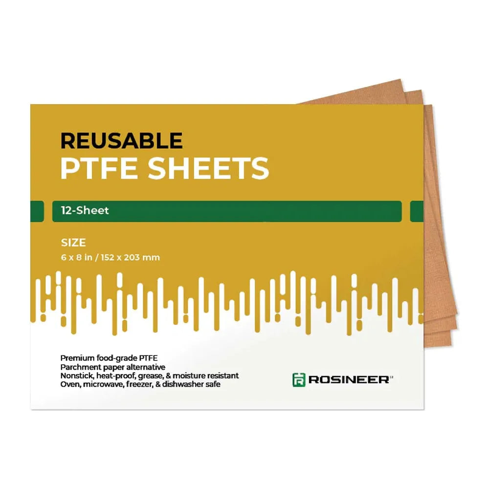 Rosineer 8 X 6 Inch Non-Stick PTFE Teflon Baking Sheets - 12 Pack for Cooking, Baking, and Roasting - Perfect for Home Kitchens and Professional Bakeries