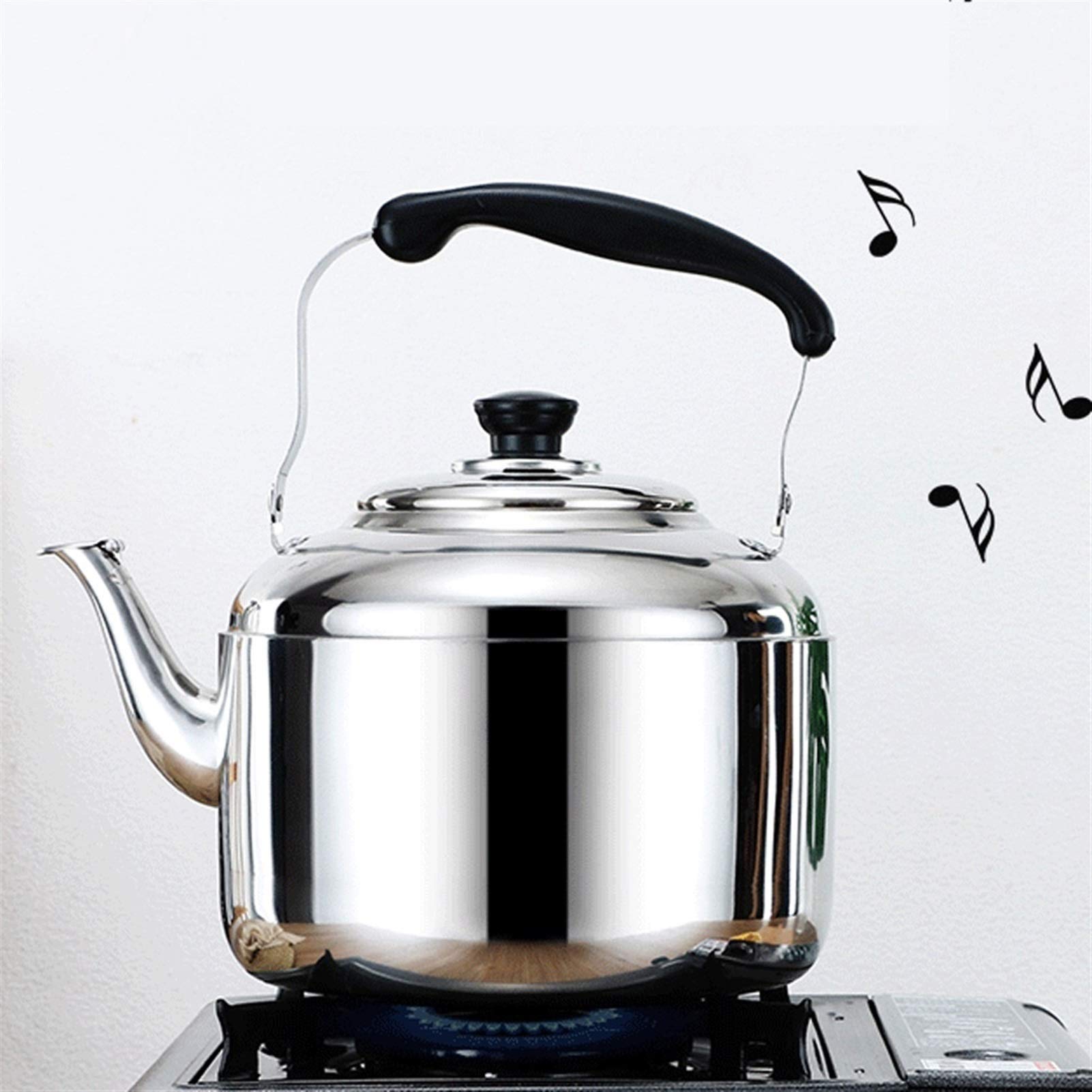 Premium Stainless Steel Whistle Tea Kettle for Gas & Electric Stoves - Large 2.5QT Capacity with Cool-Touch Handle - Perfect for Tea Lovers, Camping & Home Kitchen Use