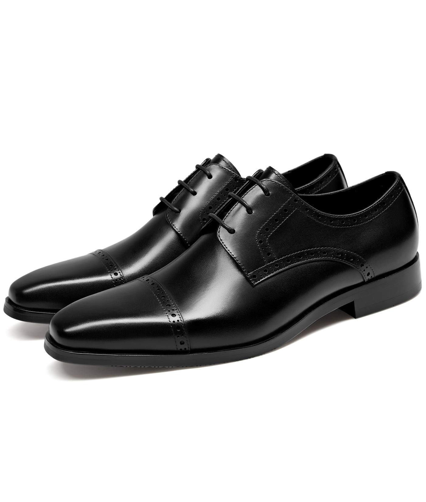 GIFENNSE Men's Classic Calfskin Leather Oxford Dress Shoes - Formal Wedding Business Shoes for Men - Perfect for Office, Ceremonies & Special Occasions