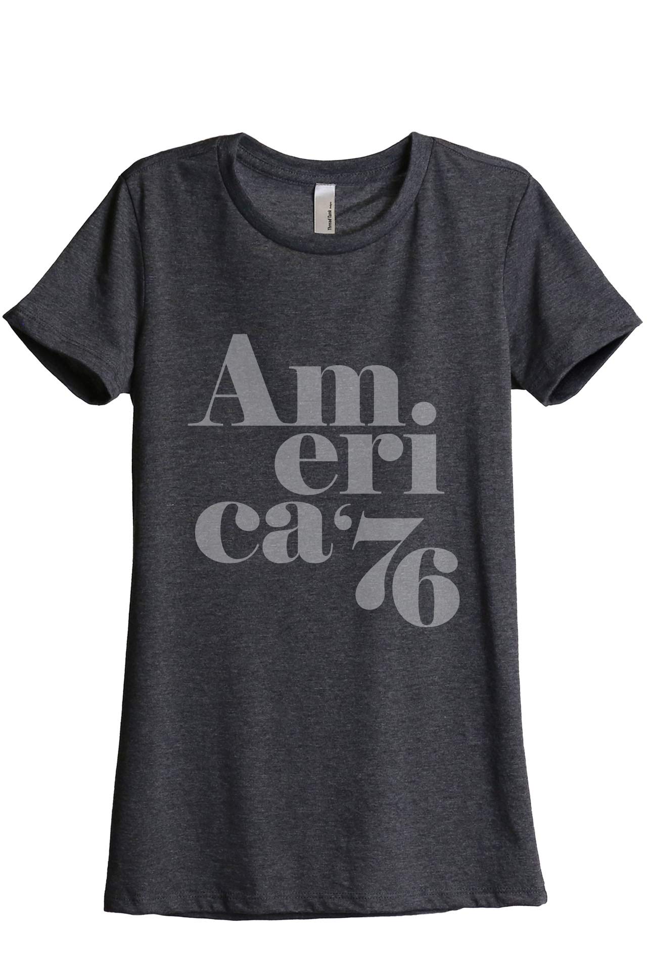 Thread Tank America Women's Fashion Relaxed Fit Cotton T-Shirt | Casual Everyday Wear & Layering Essential