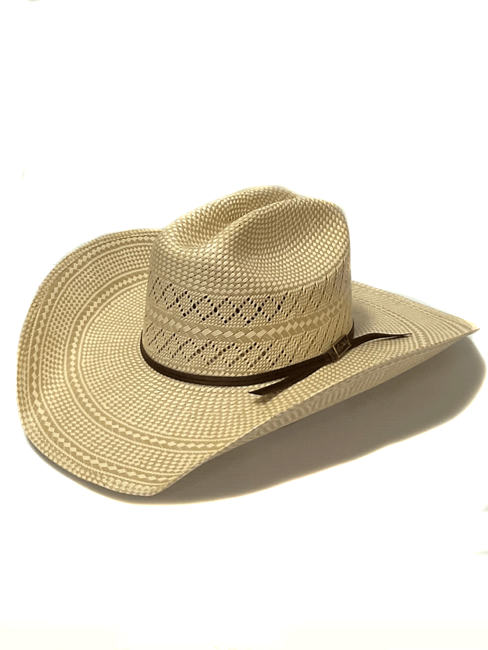 Larry Mahan MSL342COWX4414 10X Cowboy Straw Hat - Ivory Tan Western Hat for Men - Perfect for Rodeo, Ranch Work & Outdoor Adventures