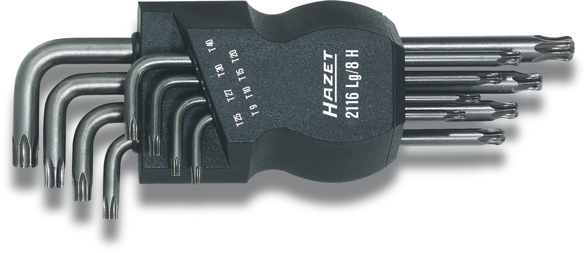 Hazet 2116LG/8H 8-Piece Ball Head Offset Screwdriver Set with T9-T40 Sizes - Perfect for Automotive Repair, Machinery Maintenance & Tight Spaces DIY Projects