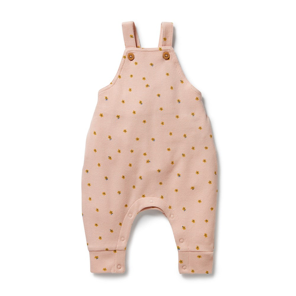 Little Fleur Organic Waffle Overall - Soft Cotton Baby Romper for Boys & Girls | Perfect for Playtime, Outings & Photo Shoots