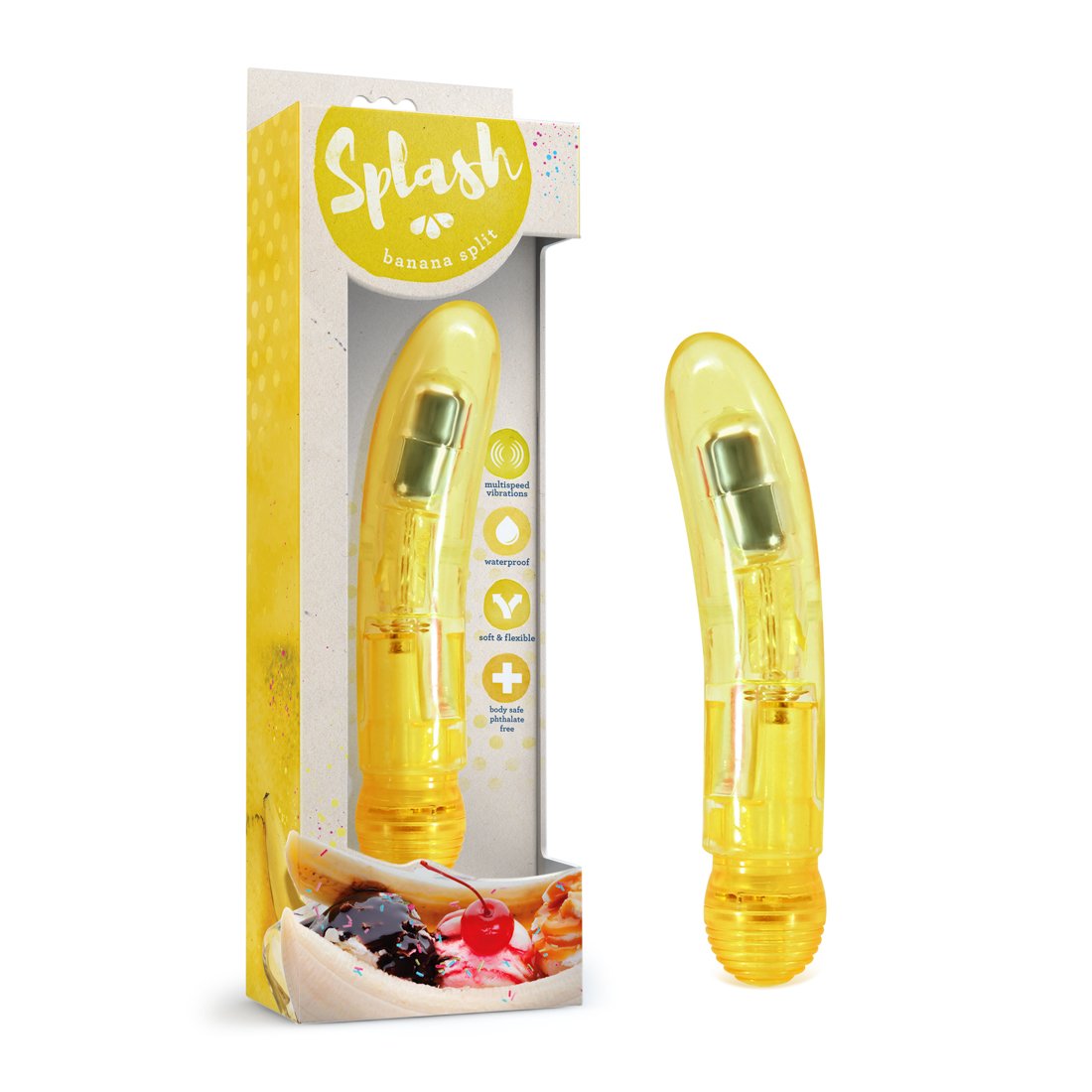 Multi-Speed Soft Curved G-Spot Vibrator - Waterproof Silicone Adult Sex Toy for Women - Perfect for Solo Play & Couples Intimacy (Yellow)