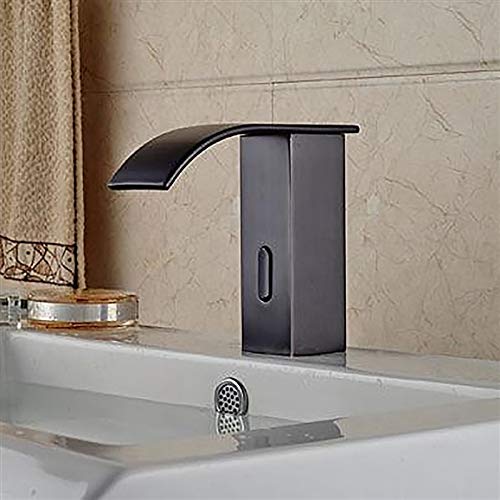 BathSelect Victorian Deck Mount Waterfall Commercial Electronic Motion Sensor Touchless Faucet - BS-BAH2635 Oil Rubbed Bronze (Hot & Cold Mixer) for Restaurants, Hotels & Public Restrooms