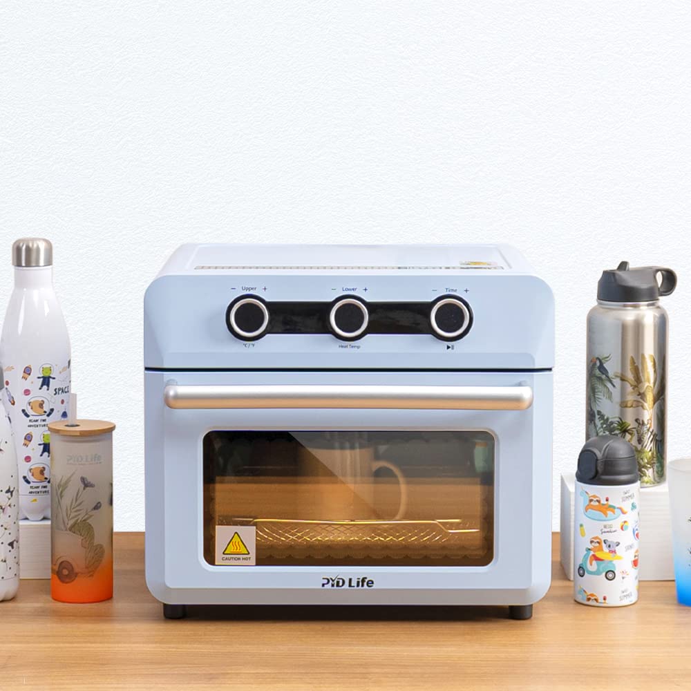 PYD Life 25L 1600W Sublimation Oven Machine - 110V Convection Oven for Mugs, Tumblers & Water Bottles - Perfect for Bulk Printing & Custom Designs (Light Blue) - Ideal for Home Business & DIY Craft Projects
