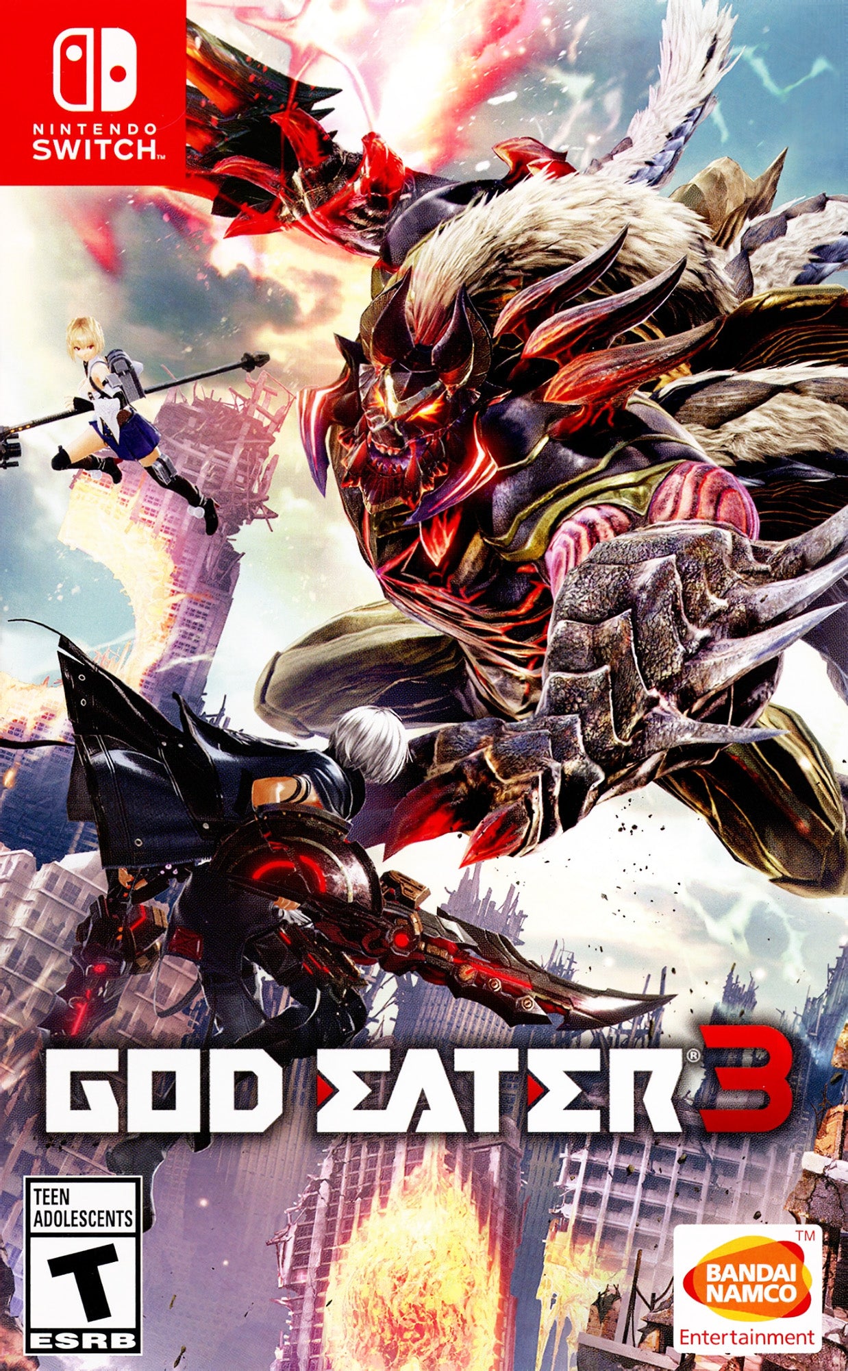 Used God Eater 3 Nintendo Switch Game - Action RPG for Anime & Monster Hunting Fans | Perfect for Travel & Home Gaming
