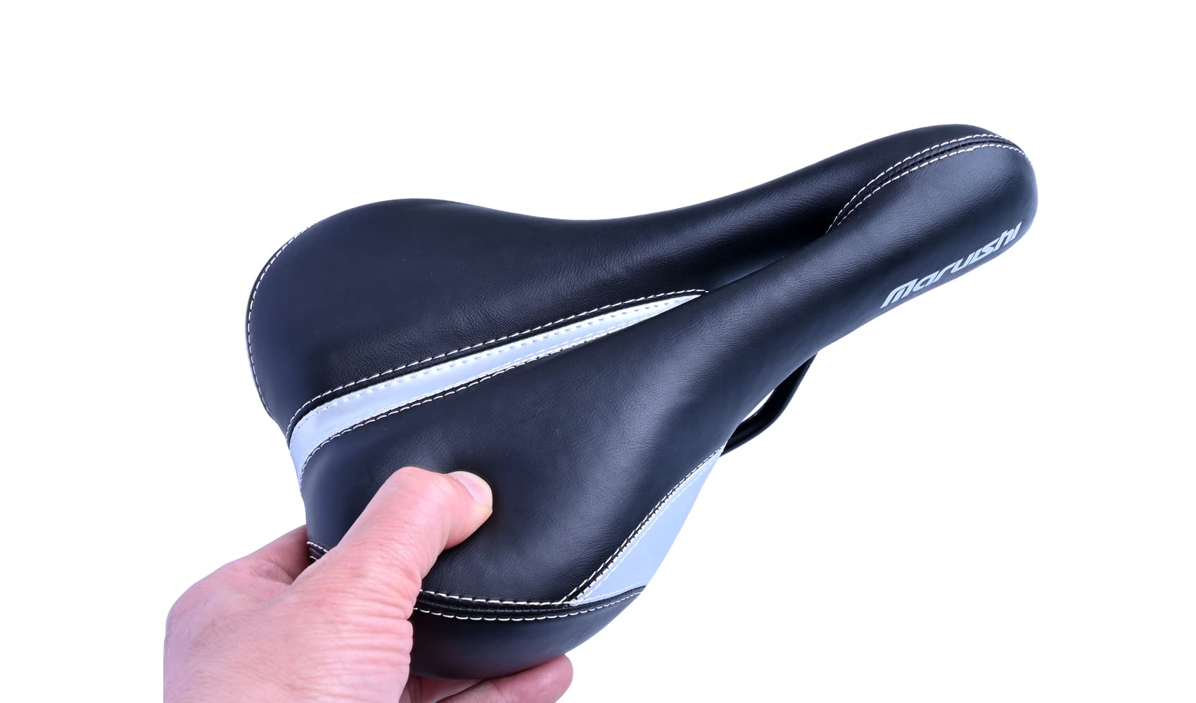 Comfortable Bike Seat for Men & Women - Wide Bicycle Saddle for Mountain, Road & Cruiser Bikes - Exercise Bike Seat Replacement - Perfect for Commuting, Cycling & Outdoor Adventures