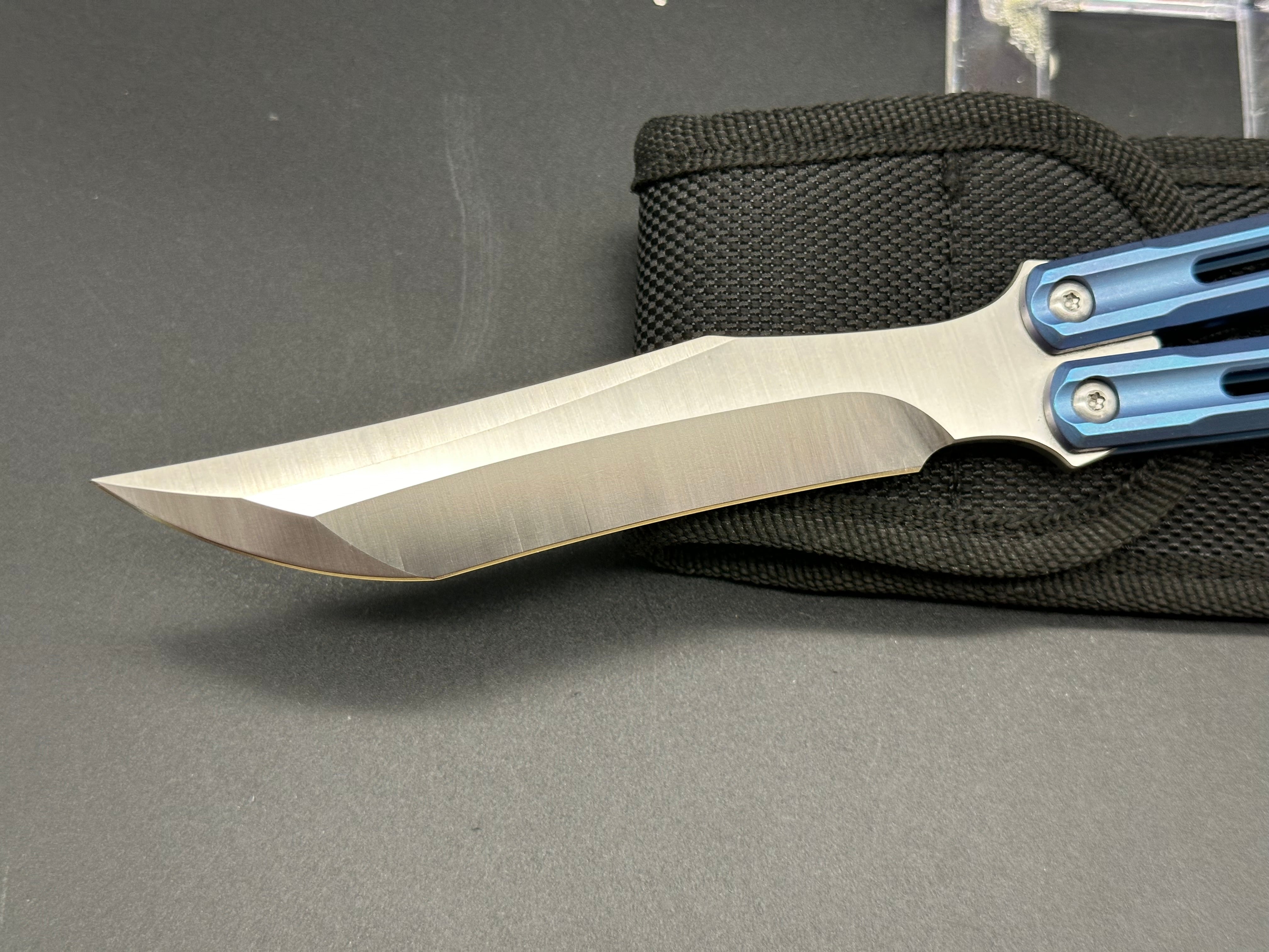 TheOne JK Orca Killer Whale Knife - Titanium Alloy Handle & Stainless Steel Blade - Perfect for Outdoor Camping, Hunting, and Survival Gear