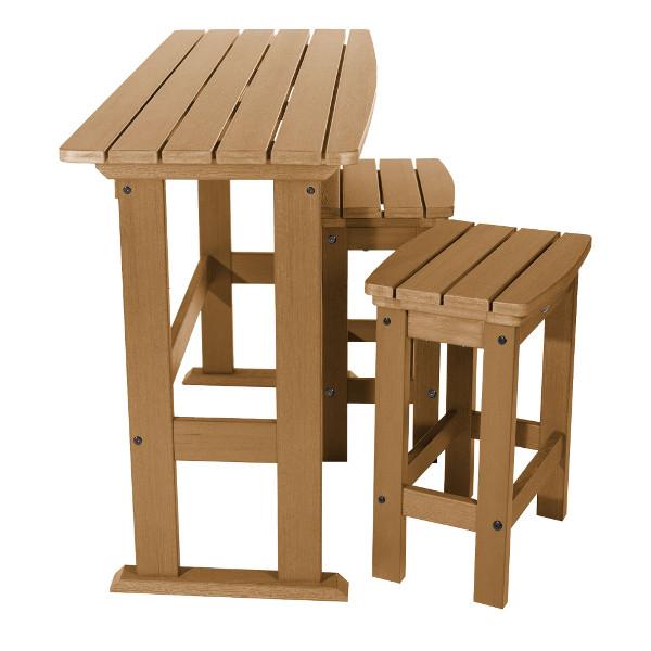 Lehigh 3-Piece Counter Height Balcony Set - Outdoor Patio Furniture for Small Spaces, Bistro Dining, and Apartment Living