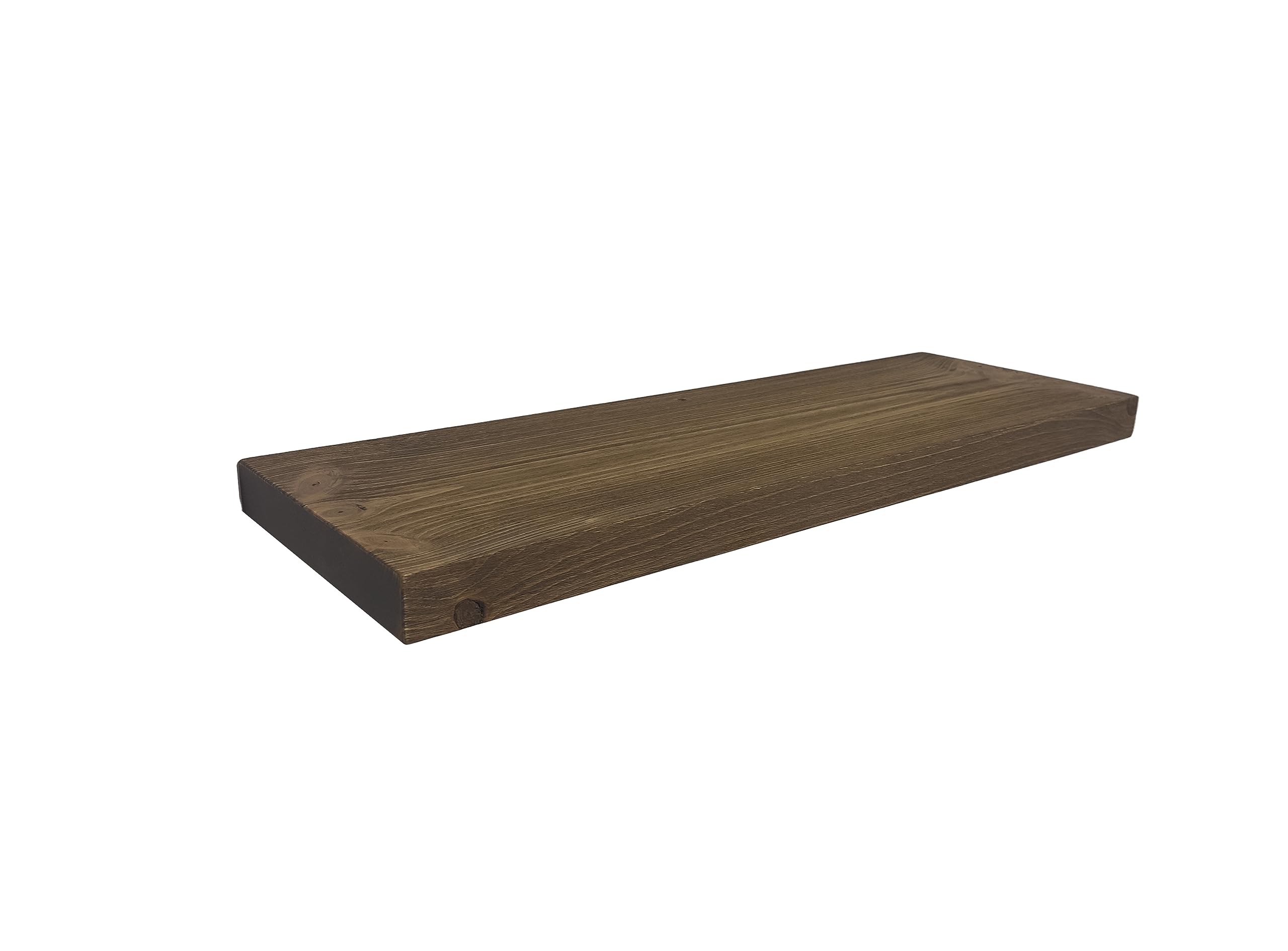 Joel's Antiques - 30 Inch Natural Wood Floating Wall Shelves - Heavy Duty Rustic Shelf for Bedroom, Living Room & Kitchen - Medium Brown 30x12x2 Inches - Perfect for Displaying Books, Plants and Home Decor