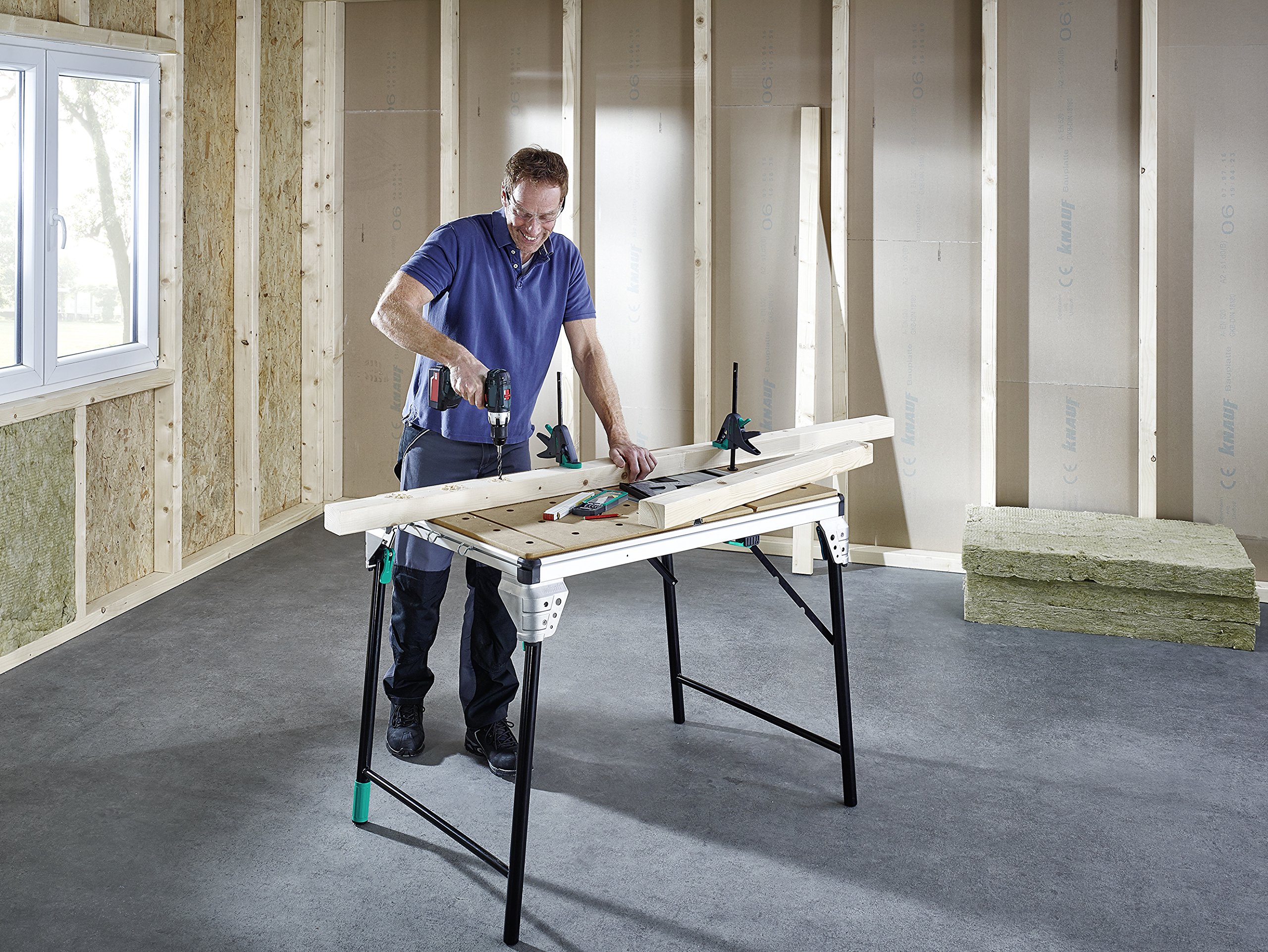 MASTER Cut 2500 Professional Saw Table & Workstation - Heavy Duty Woodworking Bench for DIY Projects & Home Workshops