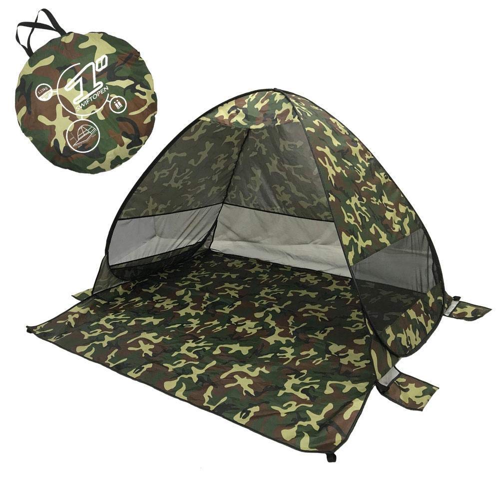 2 Person Pop Up Camping Tent - Instant Setup Double Layer Tent with Storage Porch | Lightweight Portable for Outdoor Adventures, Hiking, Beach Trips & Music Festivals