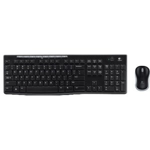 Logitech MK270 Wireless Keyboard and Mouse Combo - USB RF 2.4GHz, Black - Ergonomic Full-Size Keyboard & Optical Mouse for PC/Laptop - Perfect for Home Office, Gaming & Productivity
