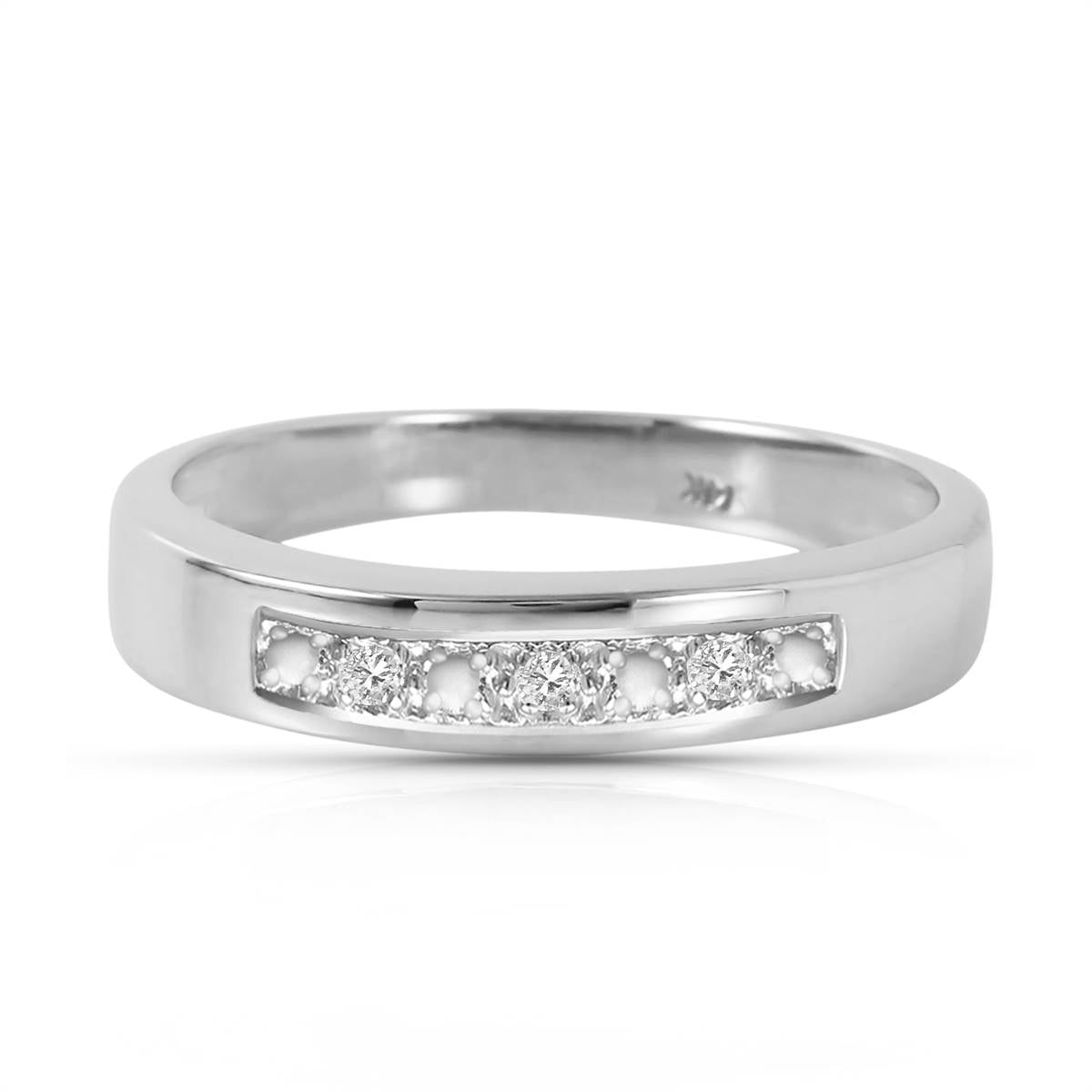 0.02 Carat 14K Solid White Gold Diamond Ring - Natural Diamond Engagement Ring for Women, Perfect for Proposals, Anniversaries & Special Occasions