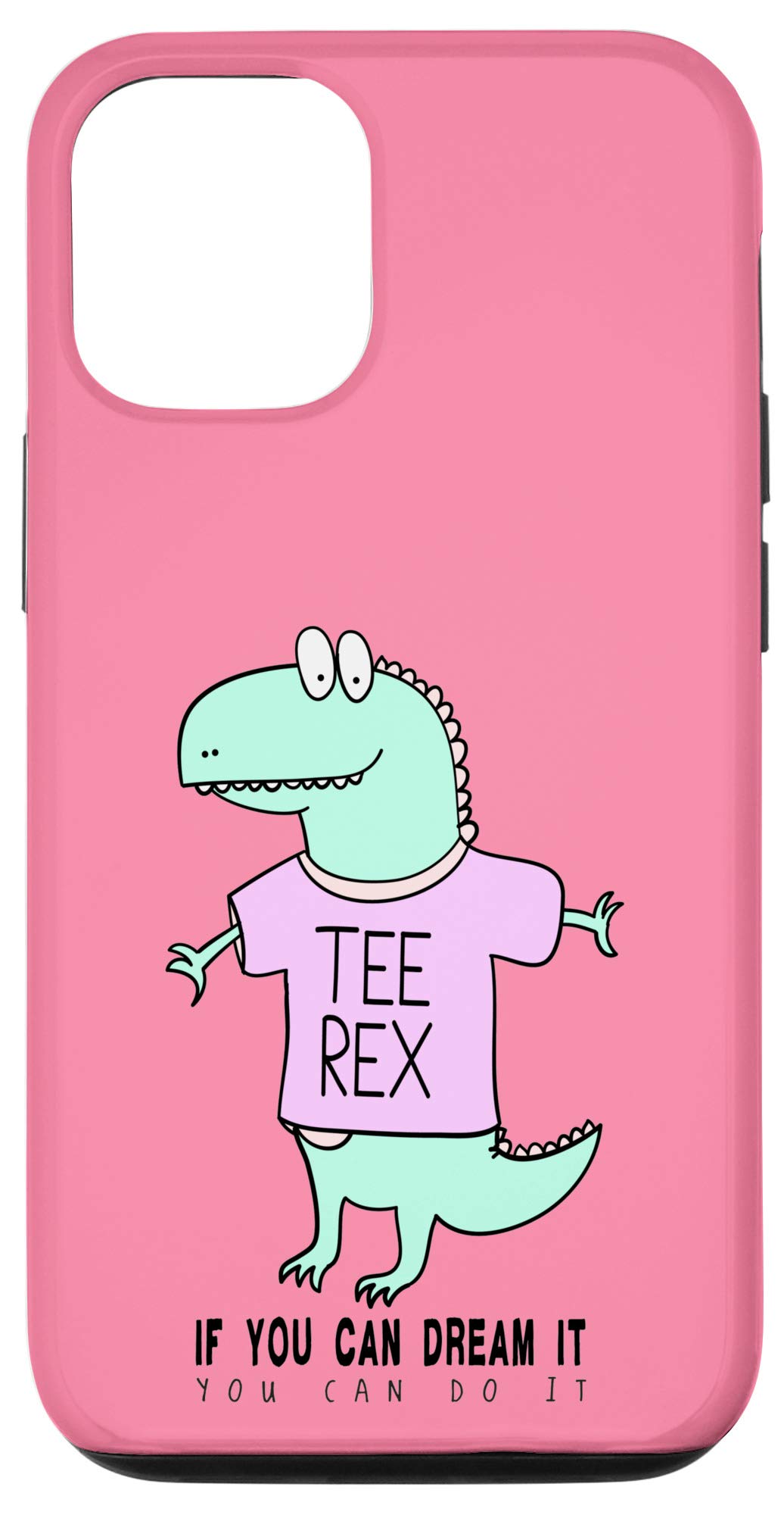 iPhone 12/12 Pro Dinosaur Pun Case - Funny T-Rex Meme Phone Cover for iPhone 12/12 Pro - Perfect Gift for Dino Lovers & Humor Fans - Use at Work, School or Daily Life