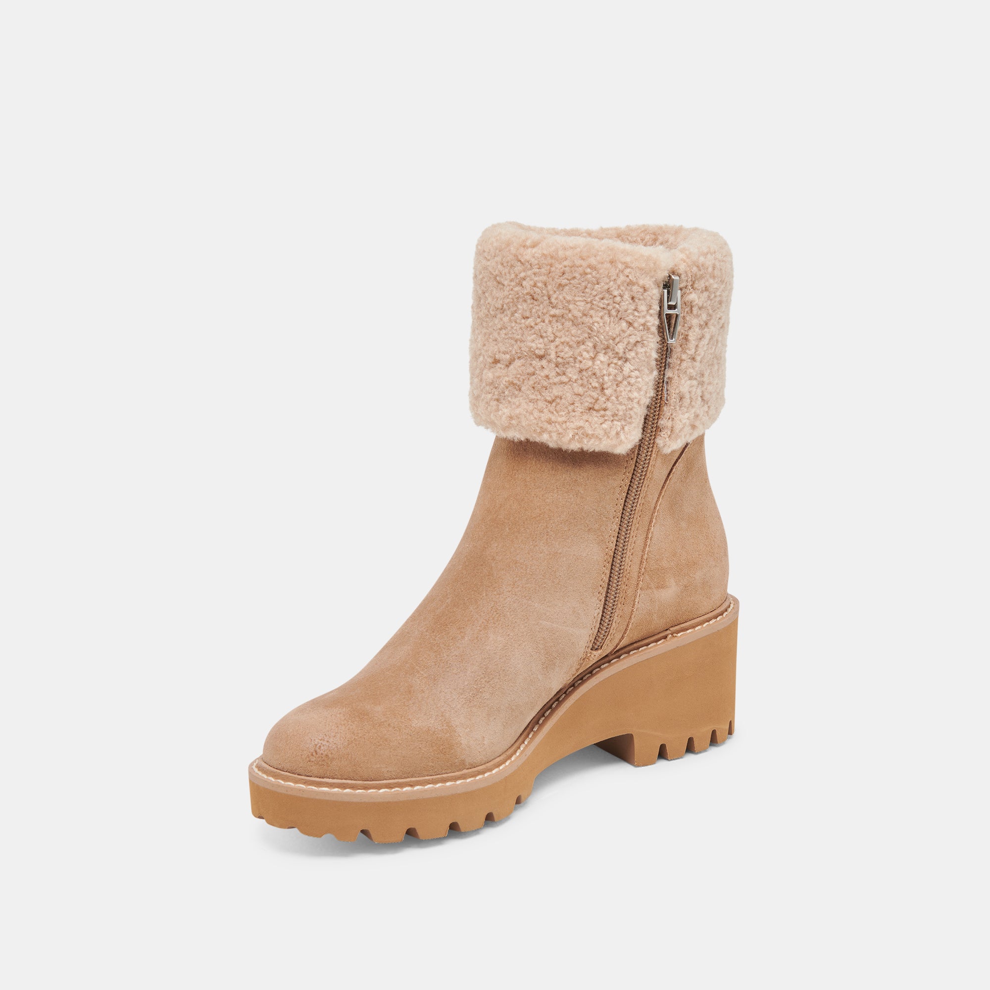 HUG H2O Waterproof Boots for Women - Mushroom Suede Ankle Boots | Comfortable & Stylish for Fall, Winter, and Rainy Days