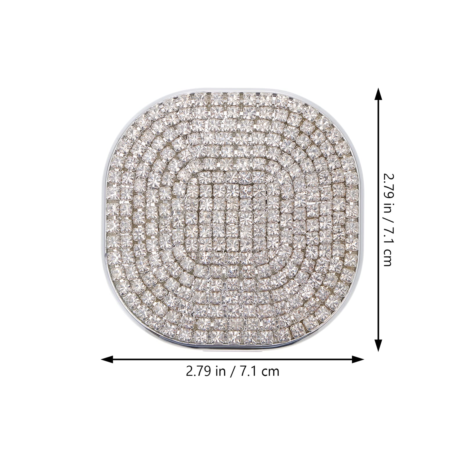 Healifty Rhinestone Contact Lens Case with Mirror & Tweezer - Travel Kit for Eye Care