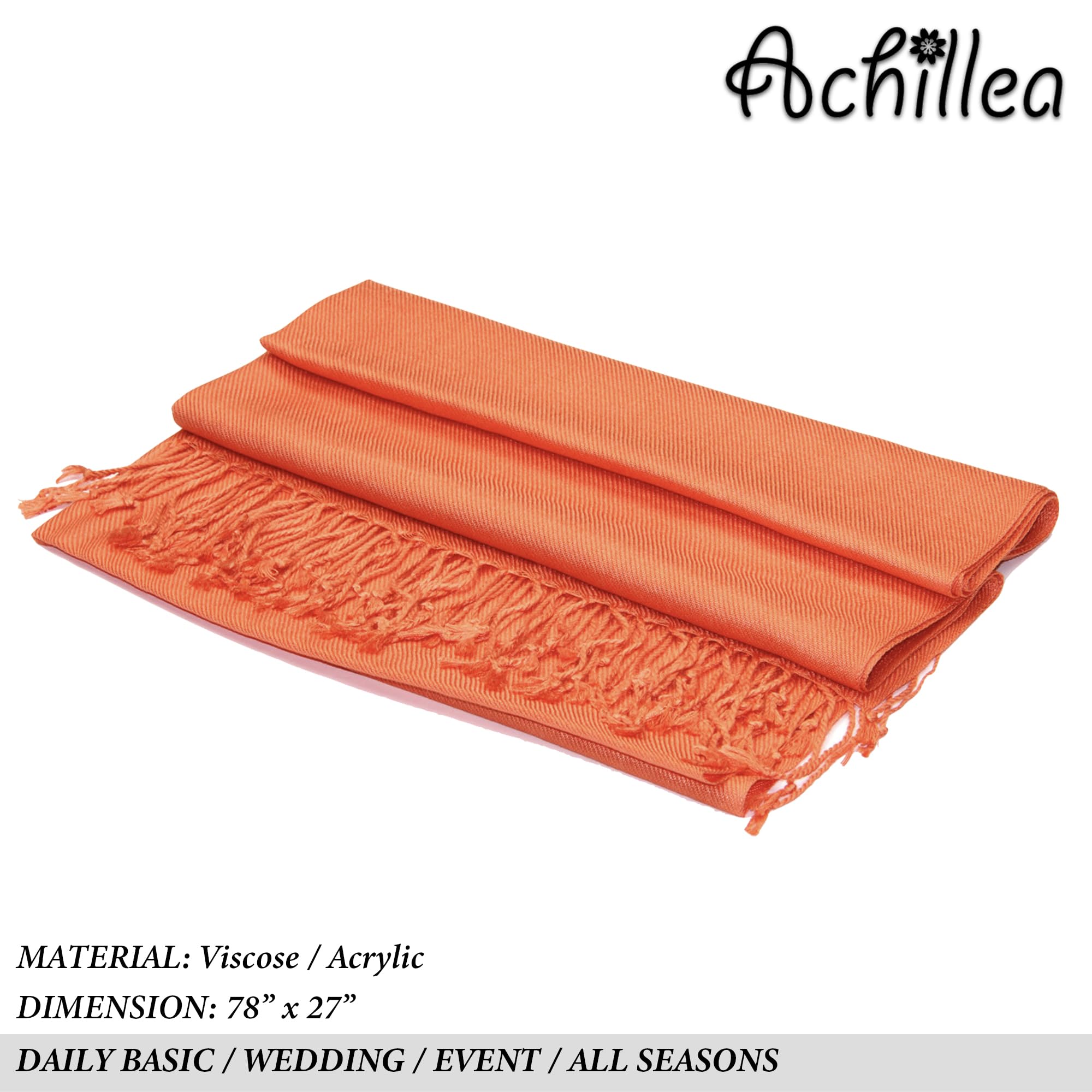 Luxury Pashmina Scarf for Women - Soft Cashmere Shawl Wrap for Evening Dresses, Weddings & Bridesmaids - Elegant All-Season Scarf for Formal or Casual Wear - Perfect for Office, Party & Special Occasions