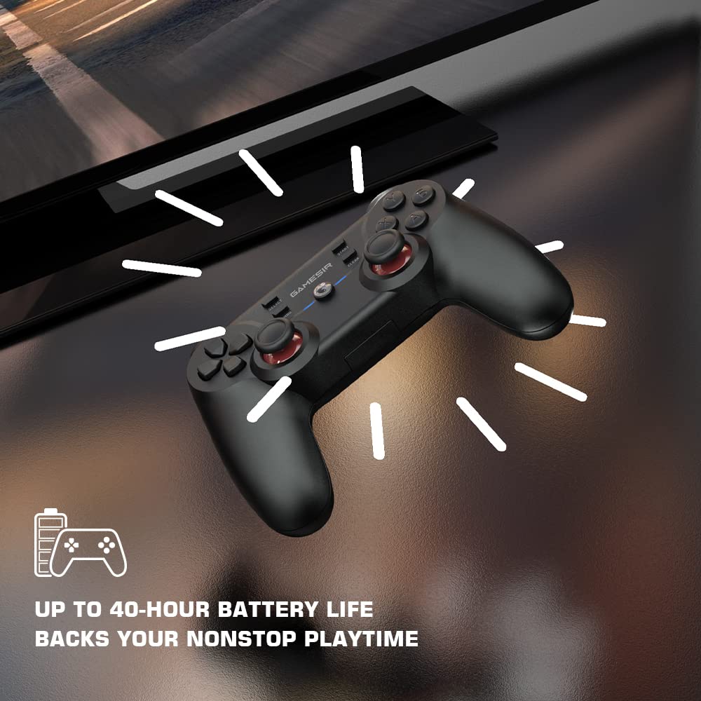 GameSir T3 Wireless Gaming Controller for PC, Windows 7/8/10/11, Android, TV Box - Dual Vibration, Turbo Function, 20-Hour Battery Life - Perfect for Android TV Gaming, PC Gaming, and Mobile Gameplay