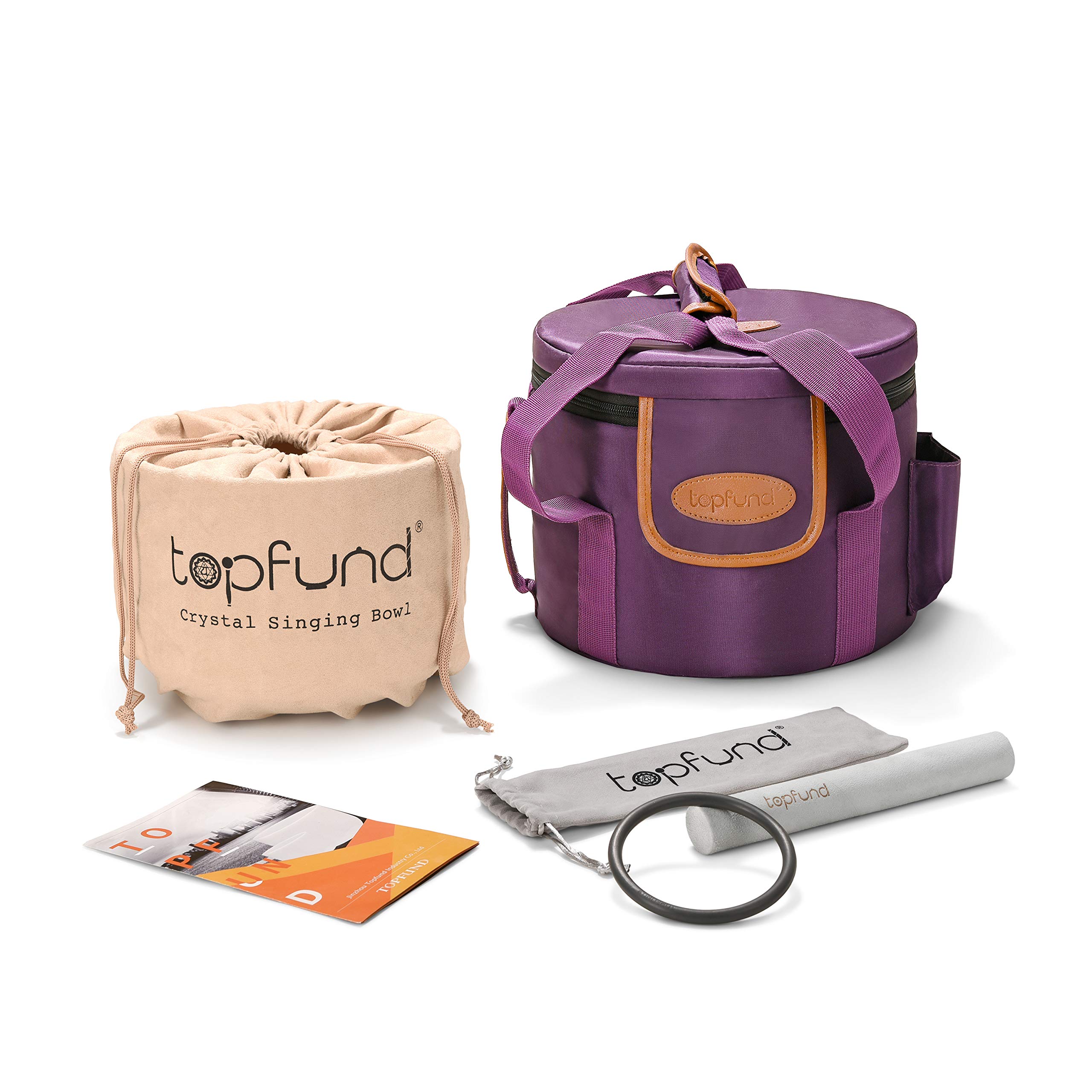 TOPFUND 7-Piece 432Hz Chakra Crystal Singing Bowl Set (6-10 Inches) with Heavy Duty Carrying Case & Mallets - Perfect for Sound Healing, Meditation, Yoga and Energy Balancing Therapy