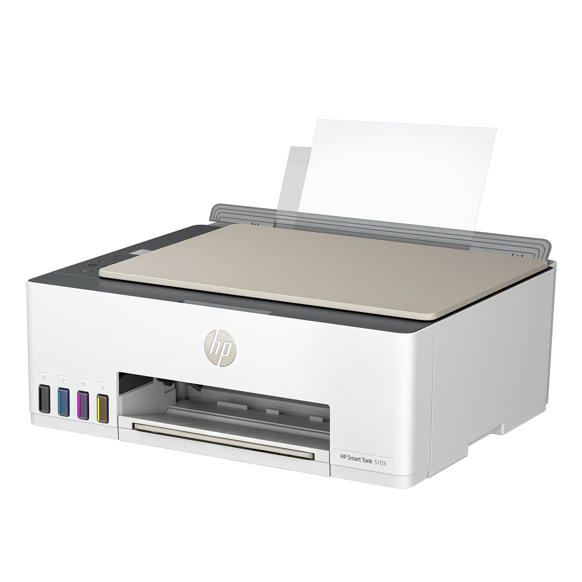HP Smart Tank 5103 Wireless All-in-One Ink Tank Printer with 2 Years of Ink Supply & 100 Photo Papers - Print, Scan, Copy for Home Office | Refillable Ink System (5D1B2A) | Perfect for Remote Work, School Projects & Family Photo Printing