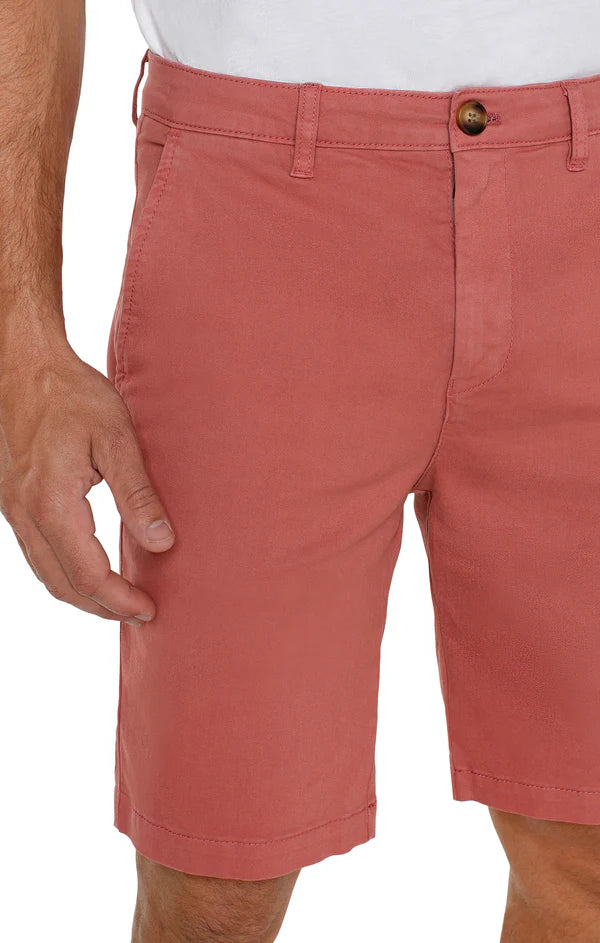 9.5 Inch Red Trouser Shorts for Women - Comfortable Casual Summer Shorts for Outdoor Activities, Travel & Lounge Wear