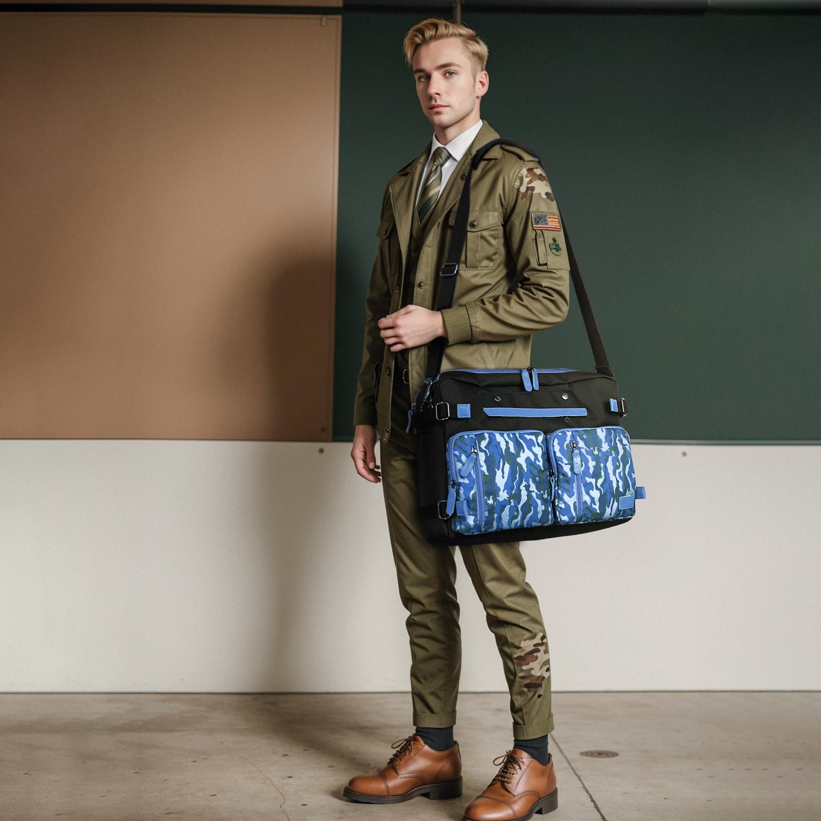 3 in 1 Laptop Backpack for Men - 17.3 Inch Business Computer Bag & Work Briefcase - Water Resistant Titan Sea - Perfect for Office, Travel & College Commute