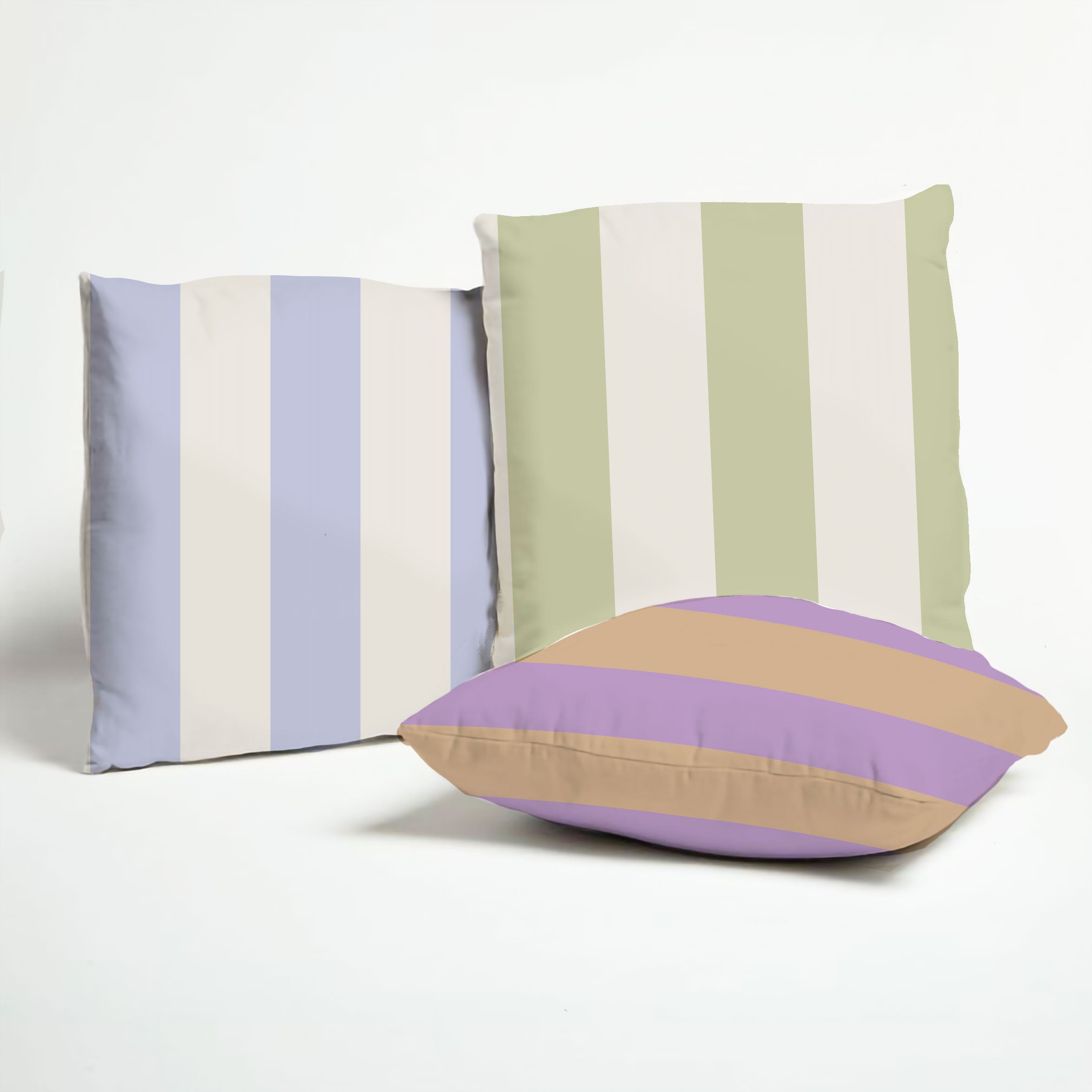 Adeline Stripe Outdoor Pillow - Waterproof & UV Resistant Patio Cushion for Garden, Poolside, and Porch Relaxation