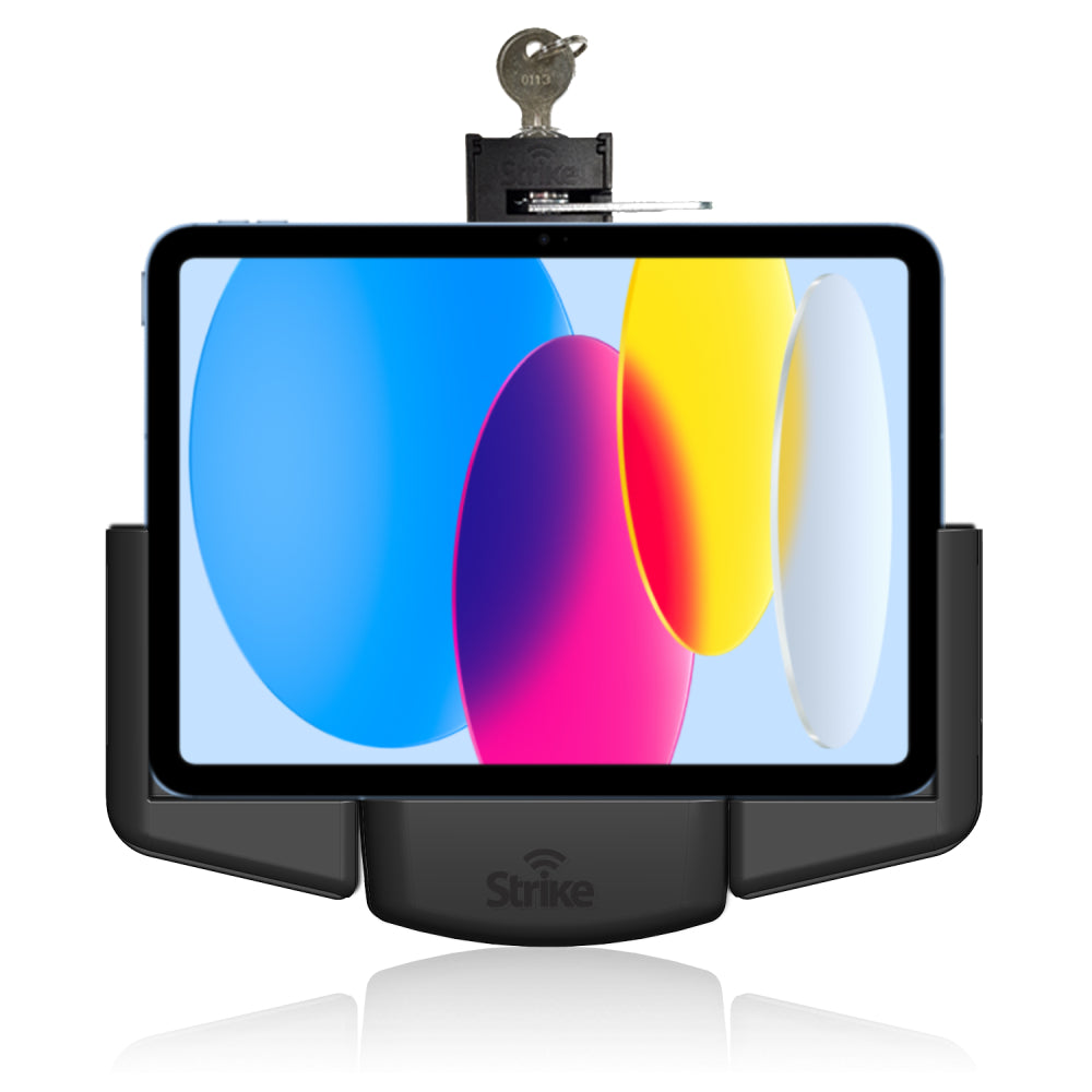iPad 11th & 10th Generation Lockable Car Mount Holder - Secure Landscape Dashboard Stand for Driving, Navigation & Entertainment
