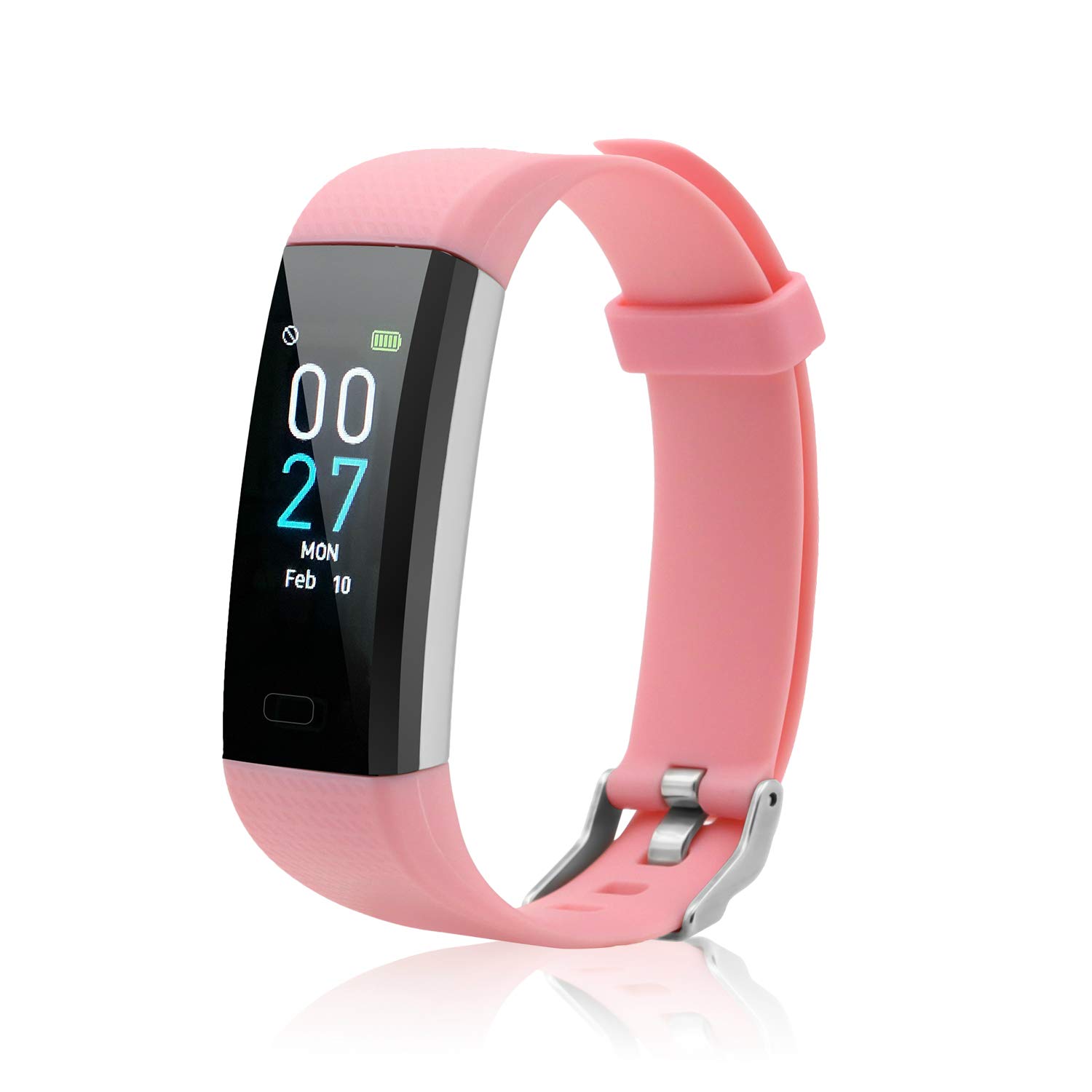 Smart Fitness Tracker with Heart Rate Monitor, Sleep Tracking & IP68 Waterproof - Activity Tracker Watch with Step Counter for Men & Women (Pink) | Perfect for Gym, Running & Daily Health Monitoring