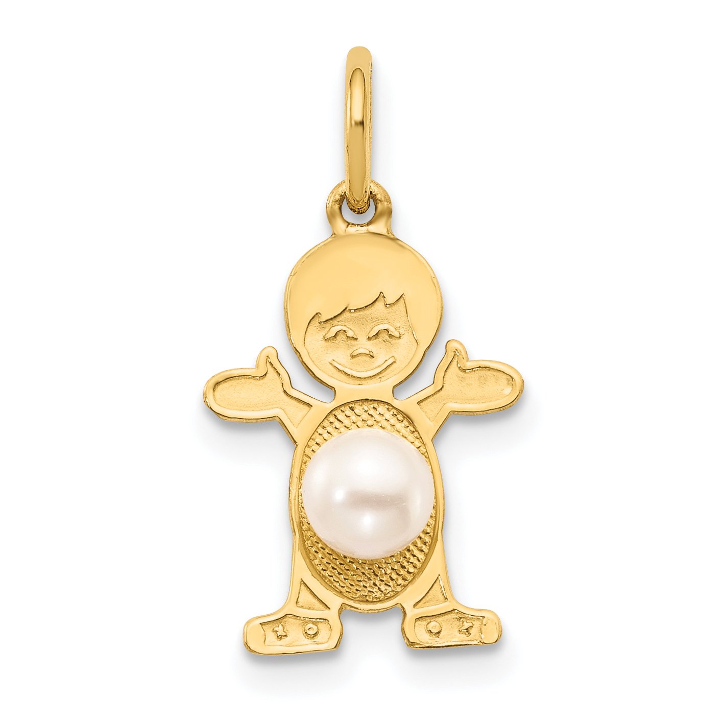 14K Yellow Gold 4mm Cultured Pearl Pendant Necklace - June Birthstone Gift for Women & Girls - Perfect for Birthdays, Anniversaries & Special Occasions