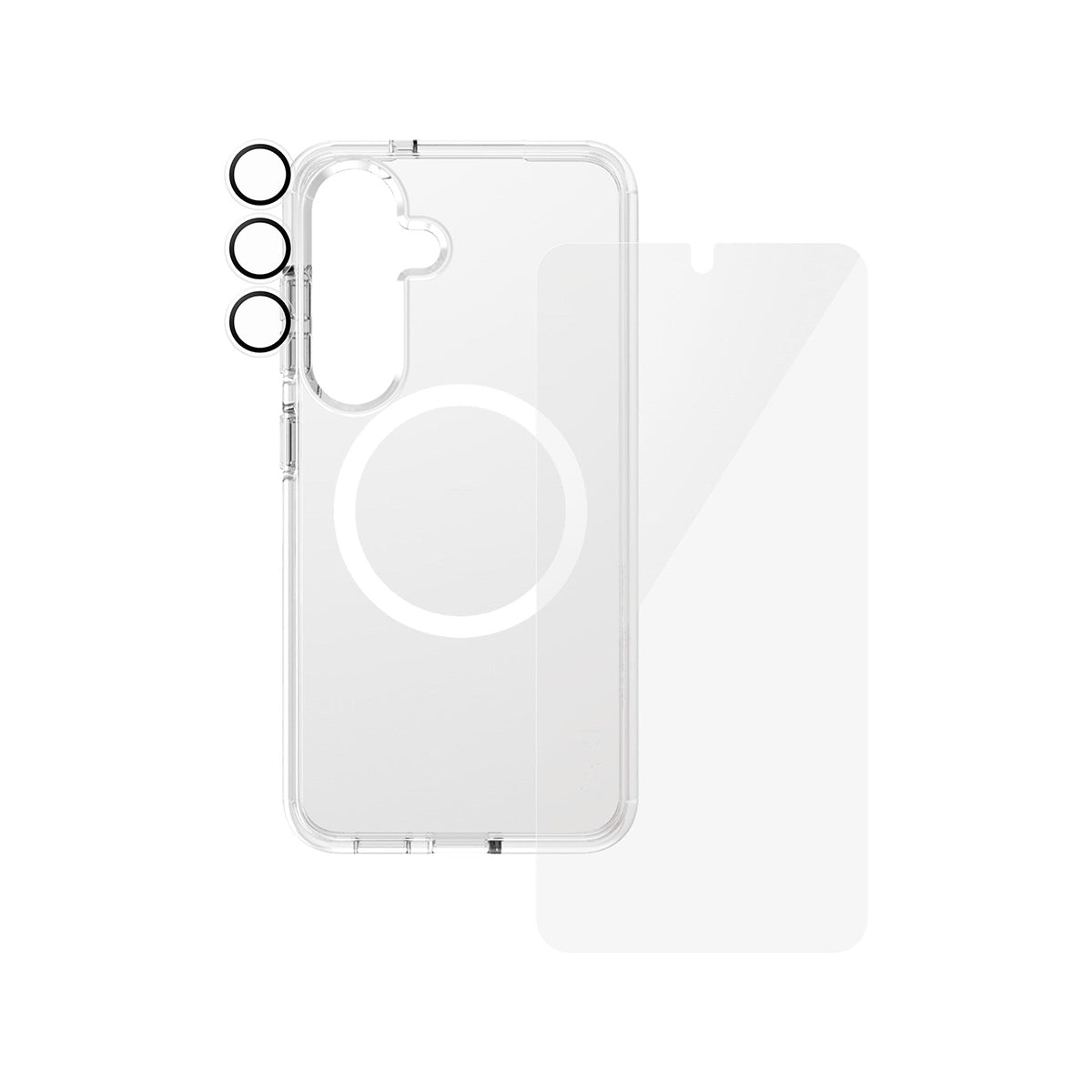 PanzerGlass CARE 3-in-1 Screen Protector Bundle for Samsung Galaxy S25 - Tempered Glass, Camera Lens Protector & Cleaning Kit | Perfect for Work, Travel & Everyday Protection